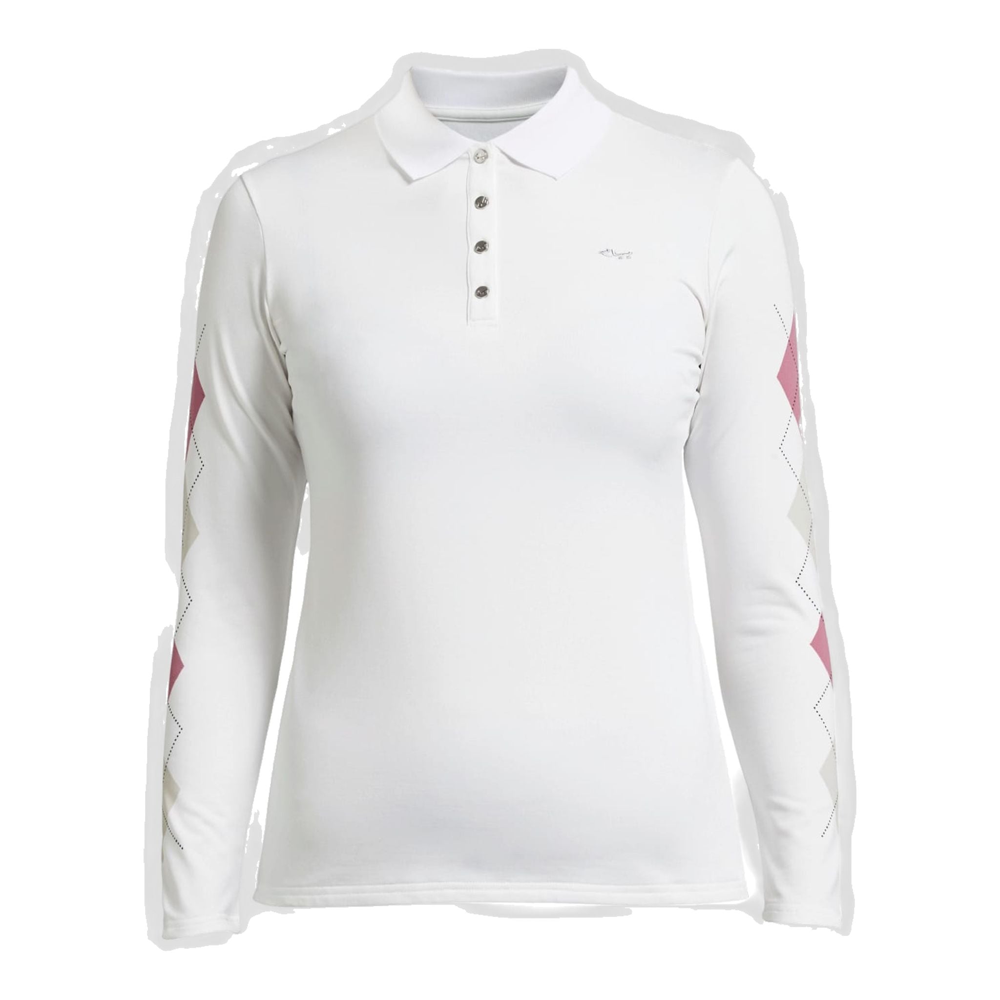 Polo Röhnisch Argyle manica lunga bianco sporco da donna