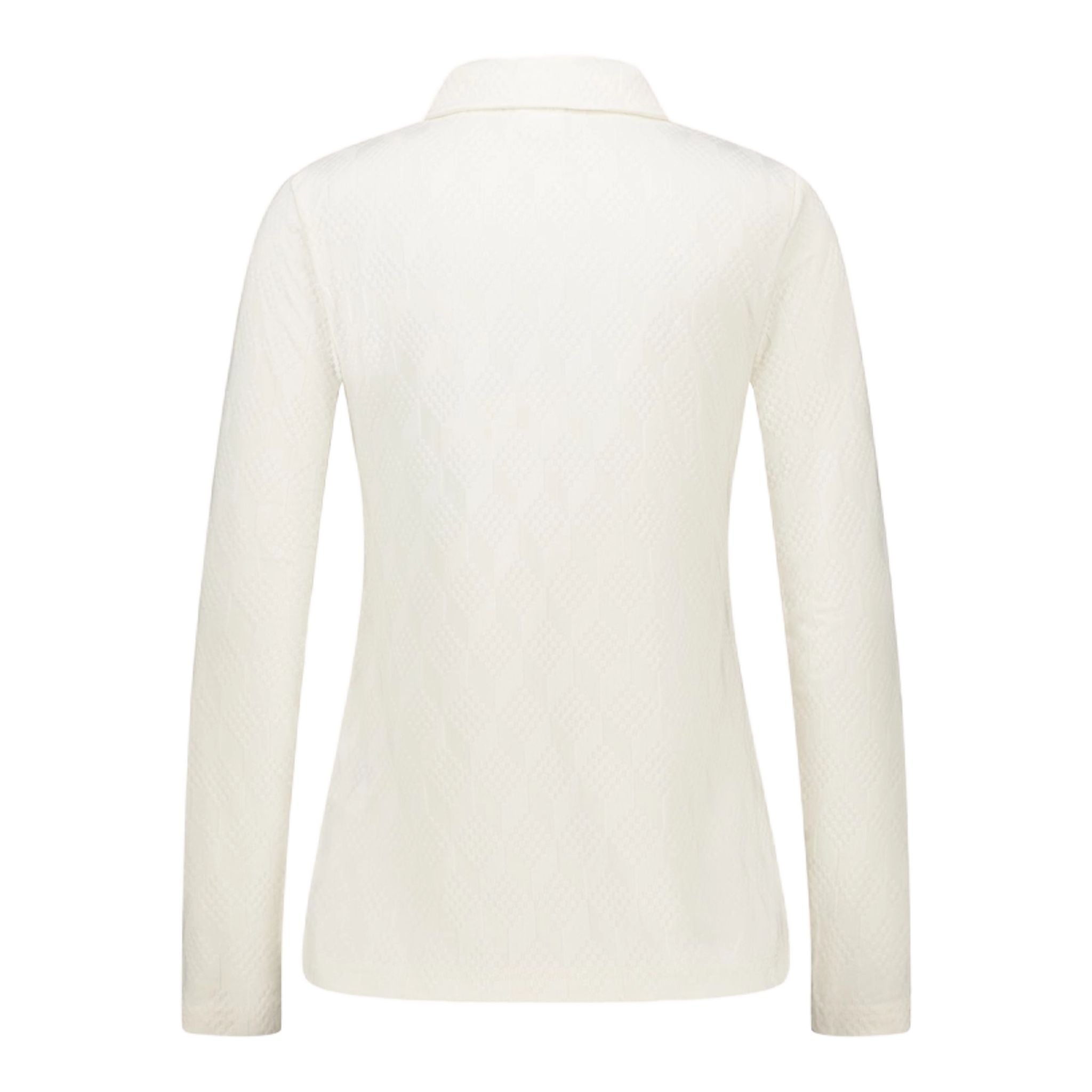 Polo da donna con grafica sportiva in jaquard