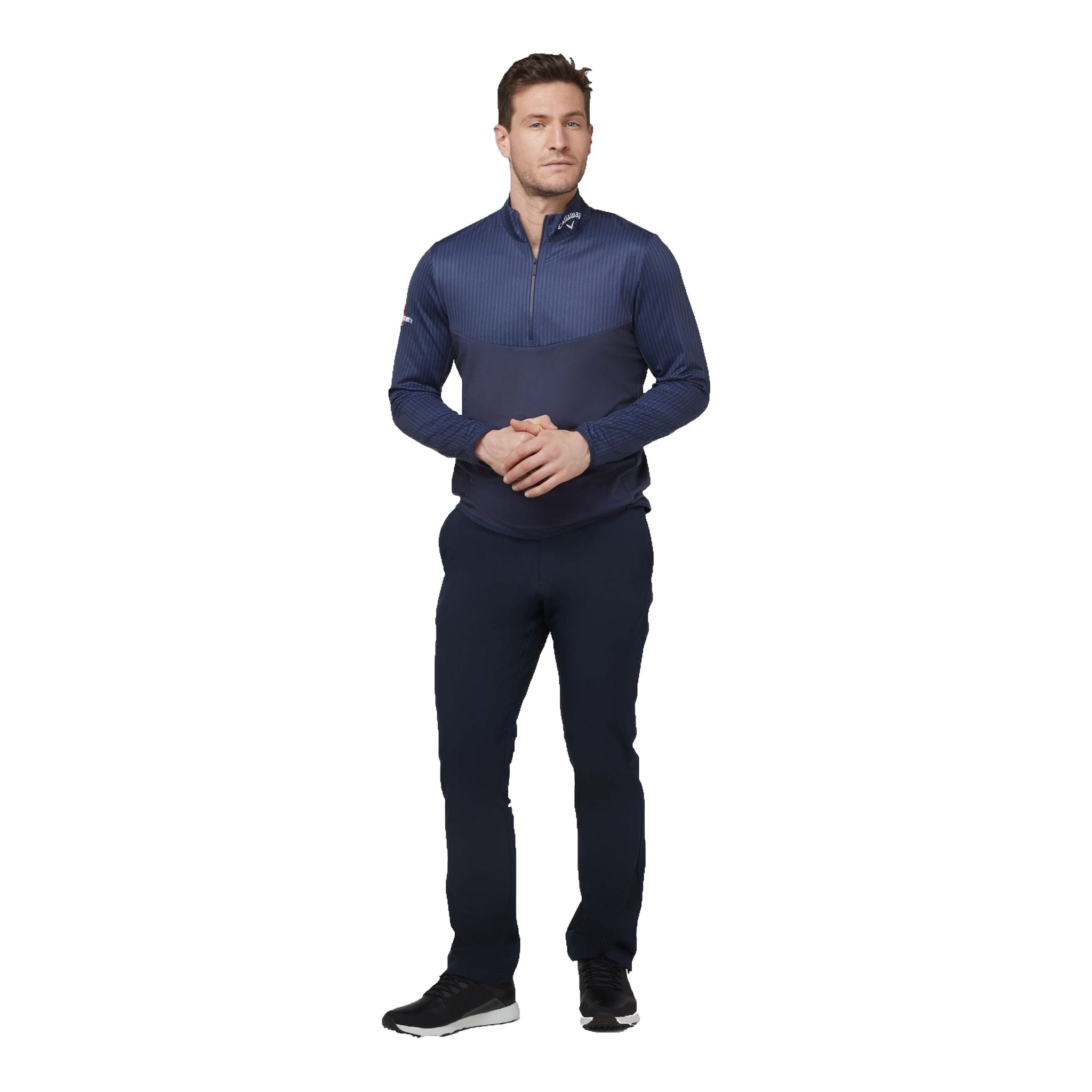 Callaway Emea Odyssey Fleece 1/4 Zip Golf Pullover Peacoat Uomo