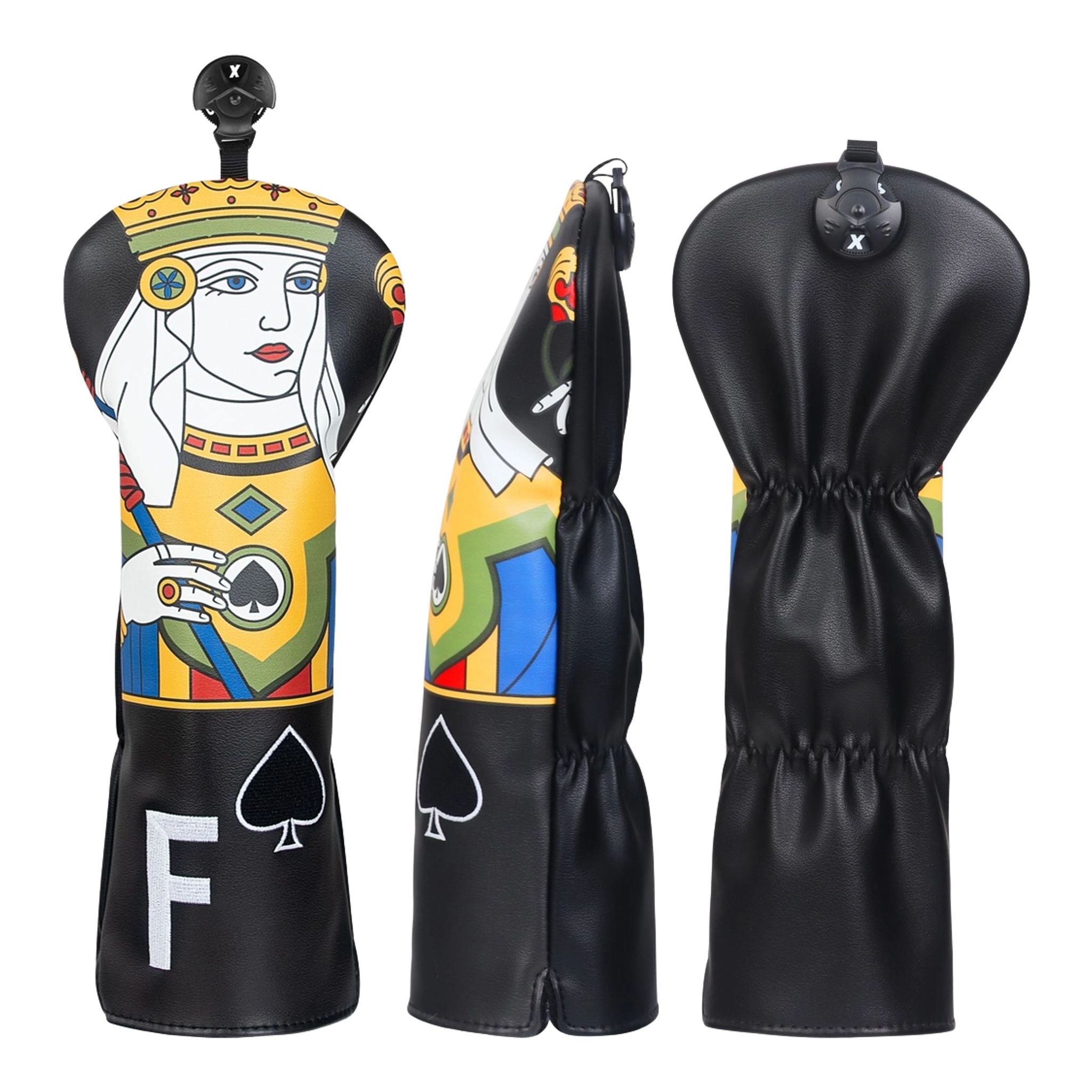 Copritesta ricamati Spade Poker Queen Fairway Headcover