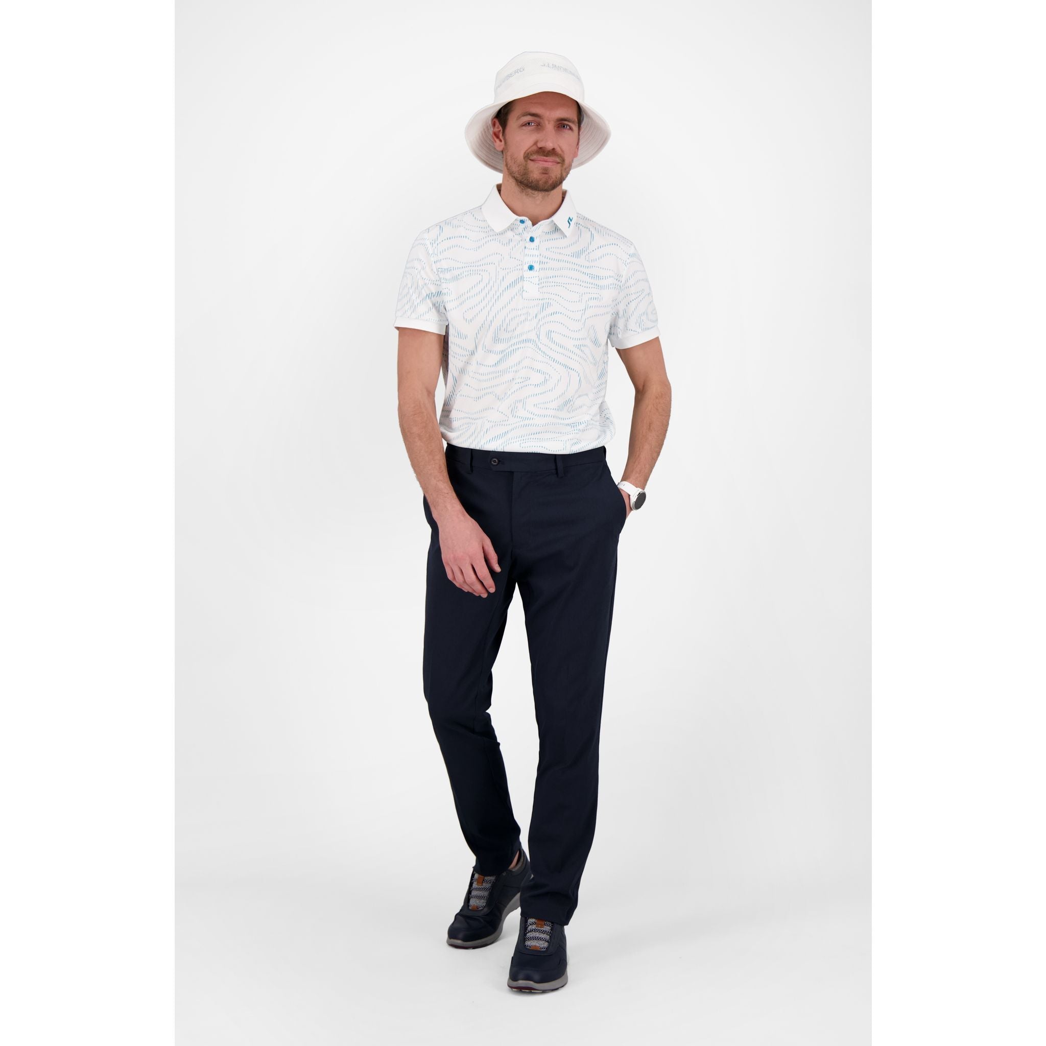 J. Lindeberg KV stampa vestibilità regolare da uomo