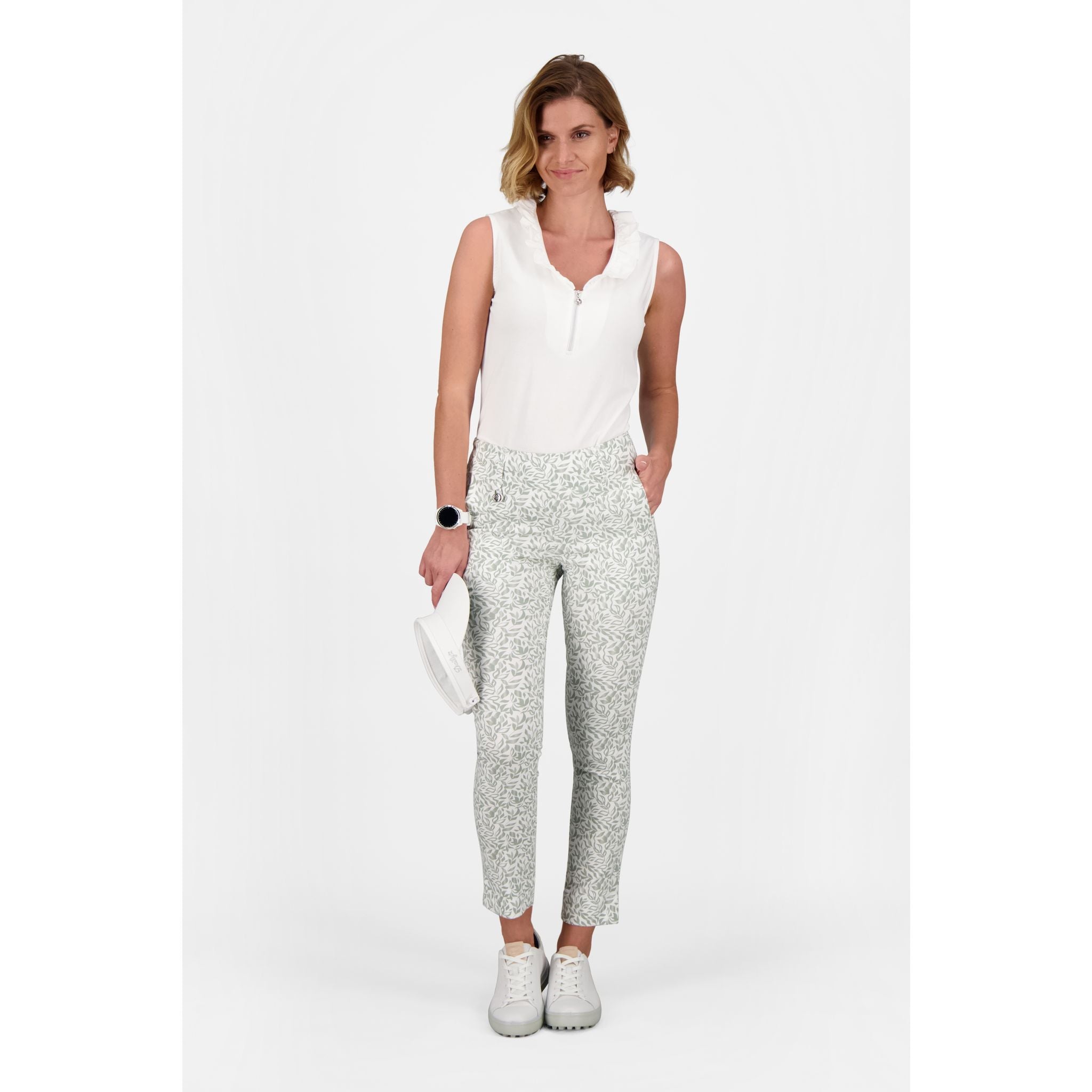Pantaloni da golf da donna con stampa sportiva quotidiana Magic High Water