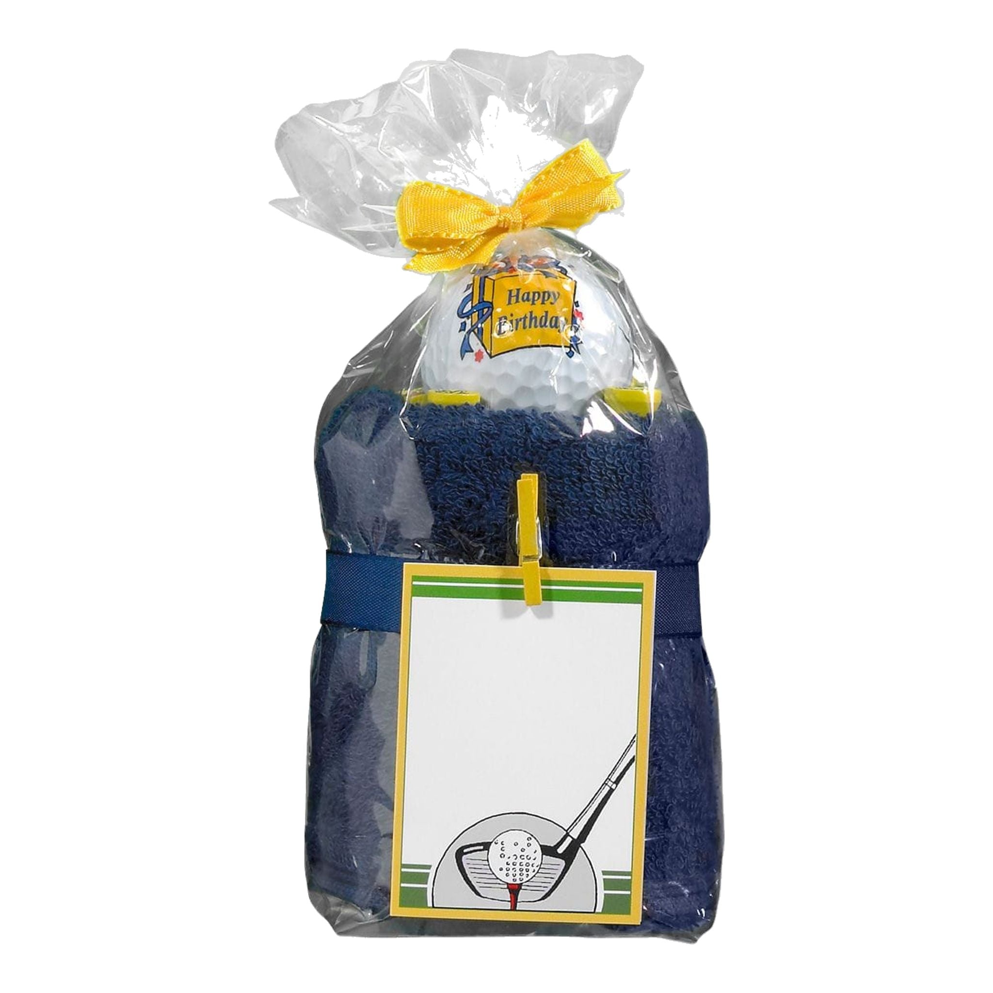 Sportiques Golf Gifts Caddy Asciugamano Rotolo Buon Compleanno (Palline e Forcone e Marcatore Palline)