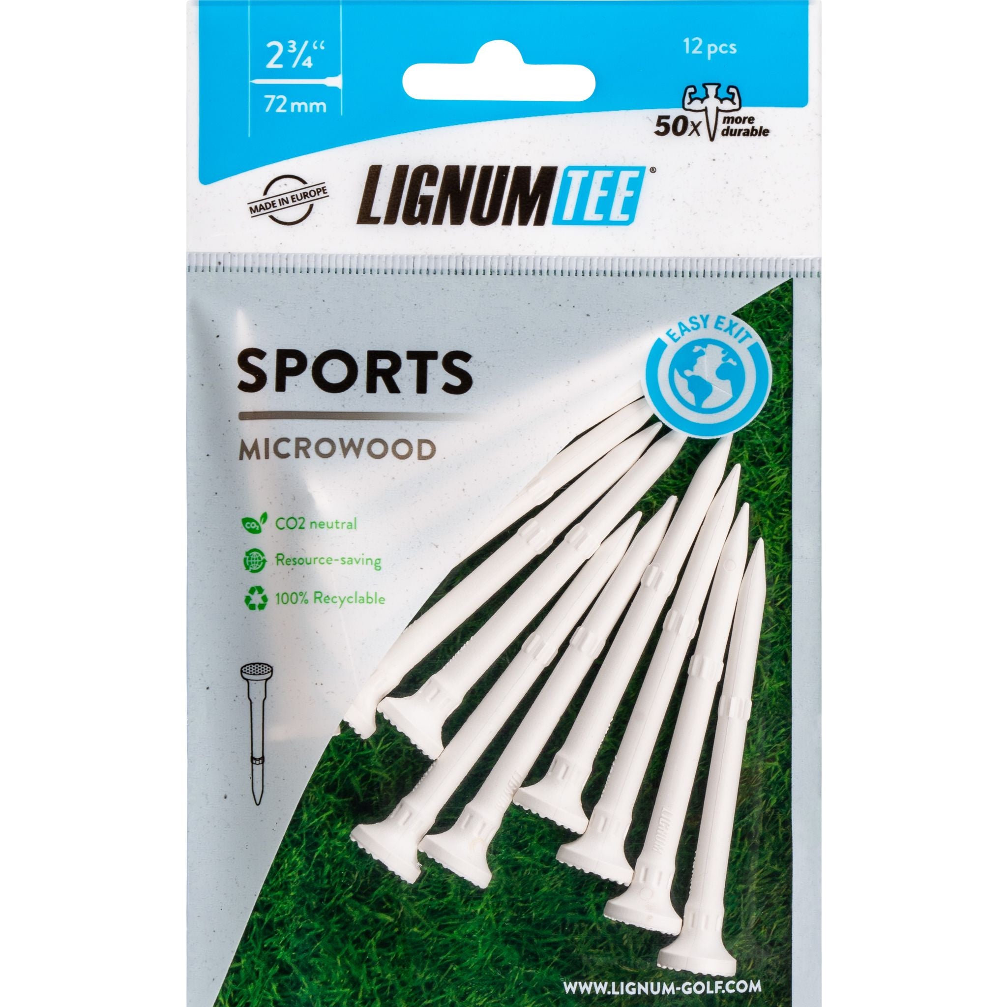 Lignum 72mm Sport [12Tees] Bianco