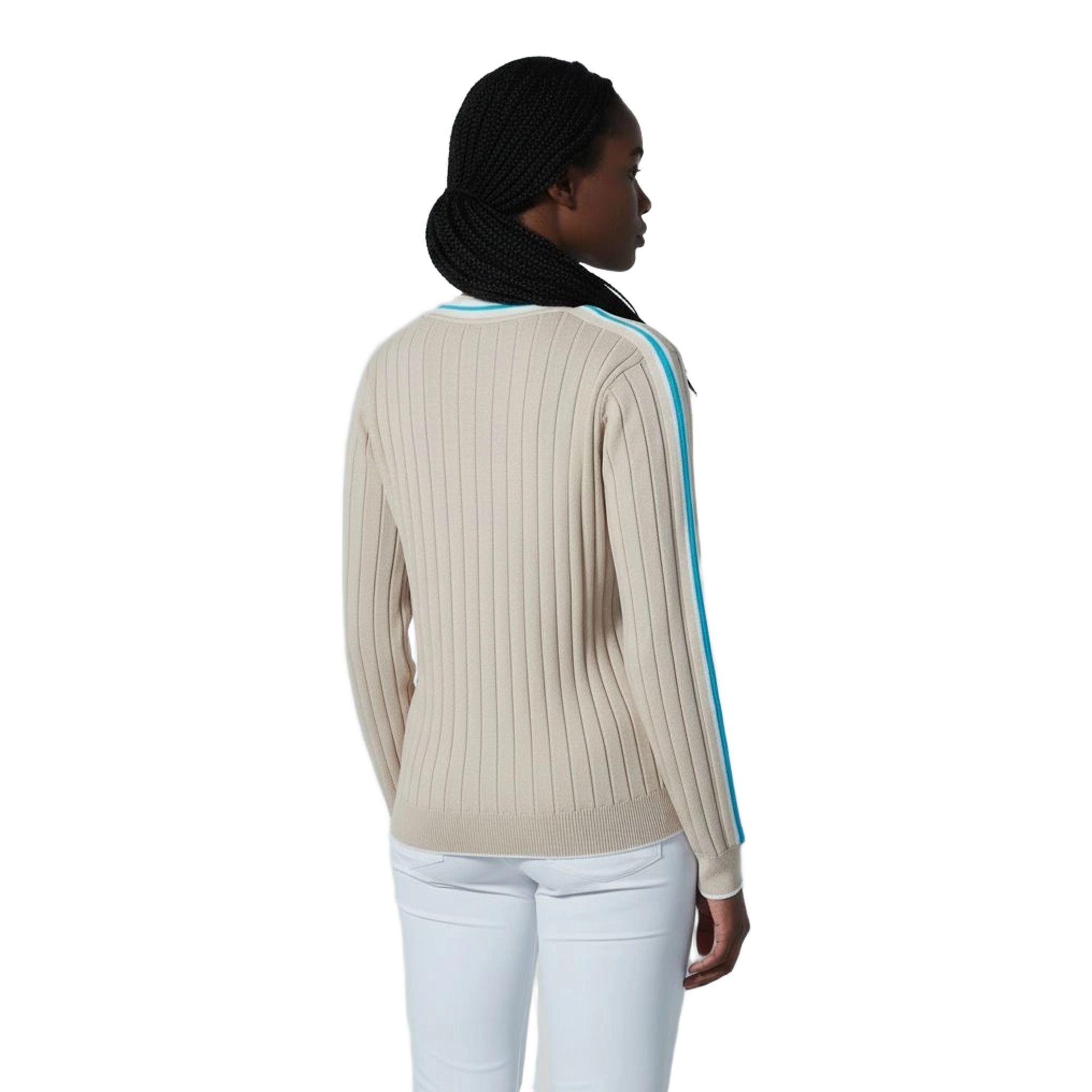 Pullover quotidiano con maniche a righe