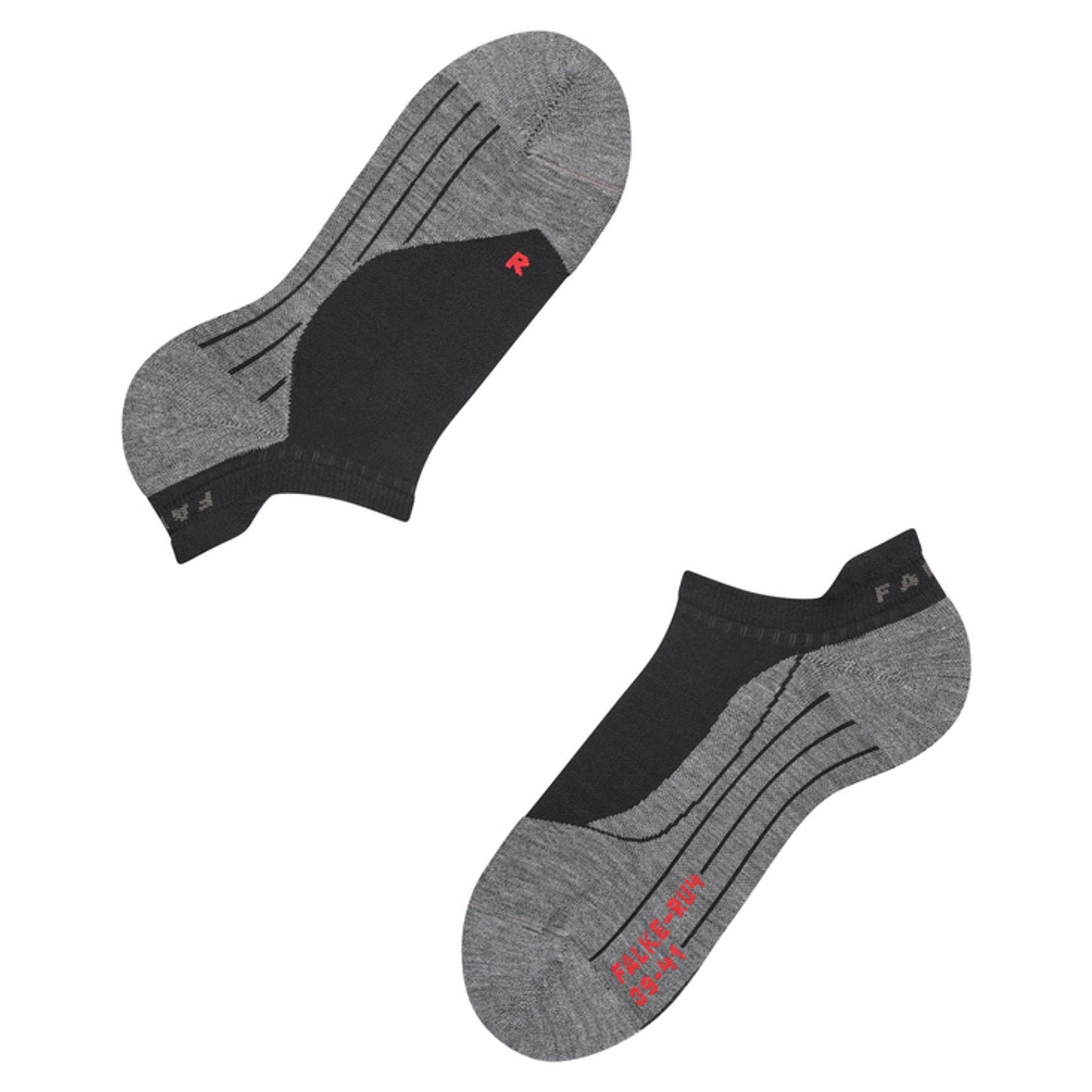 Calzini neri invisibili Falke Run, taglia 44-45, uomo