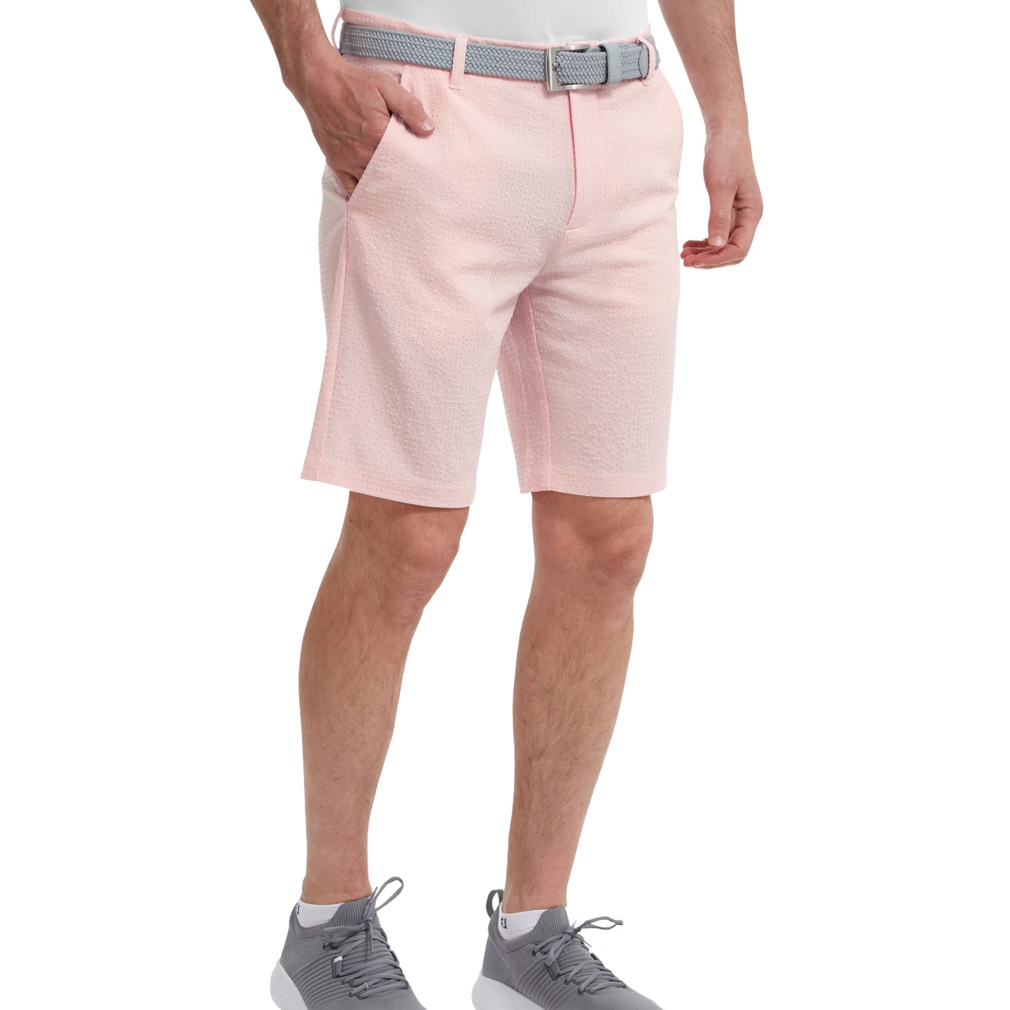 Footjoy M Performance Seersucker Shorts Quarzo Rosa Uomo