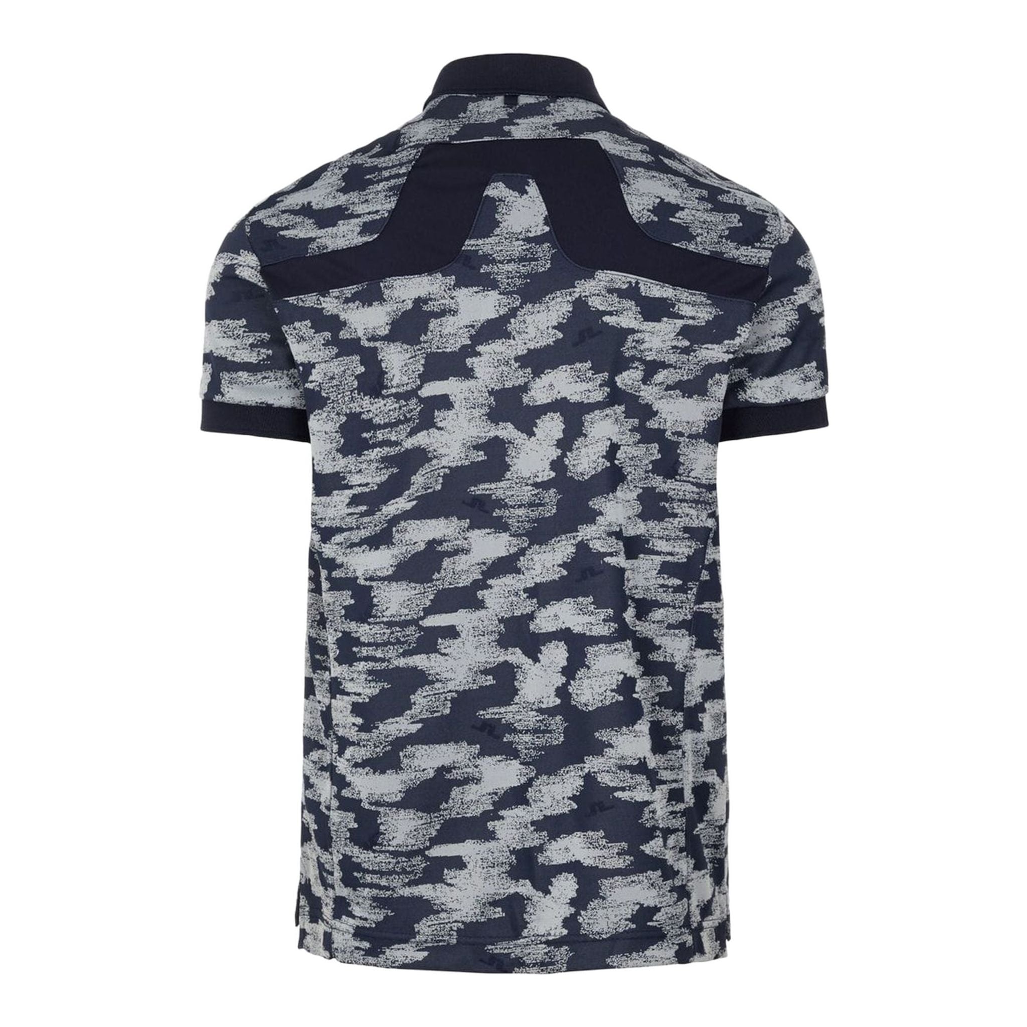 J. Lindeberg M KV Jacquard Reg Fit-TX Jaqua Polo Camou Grigio Uomo