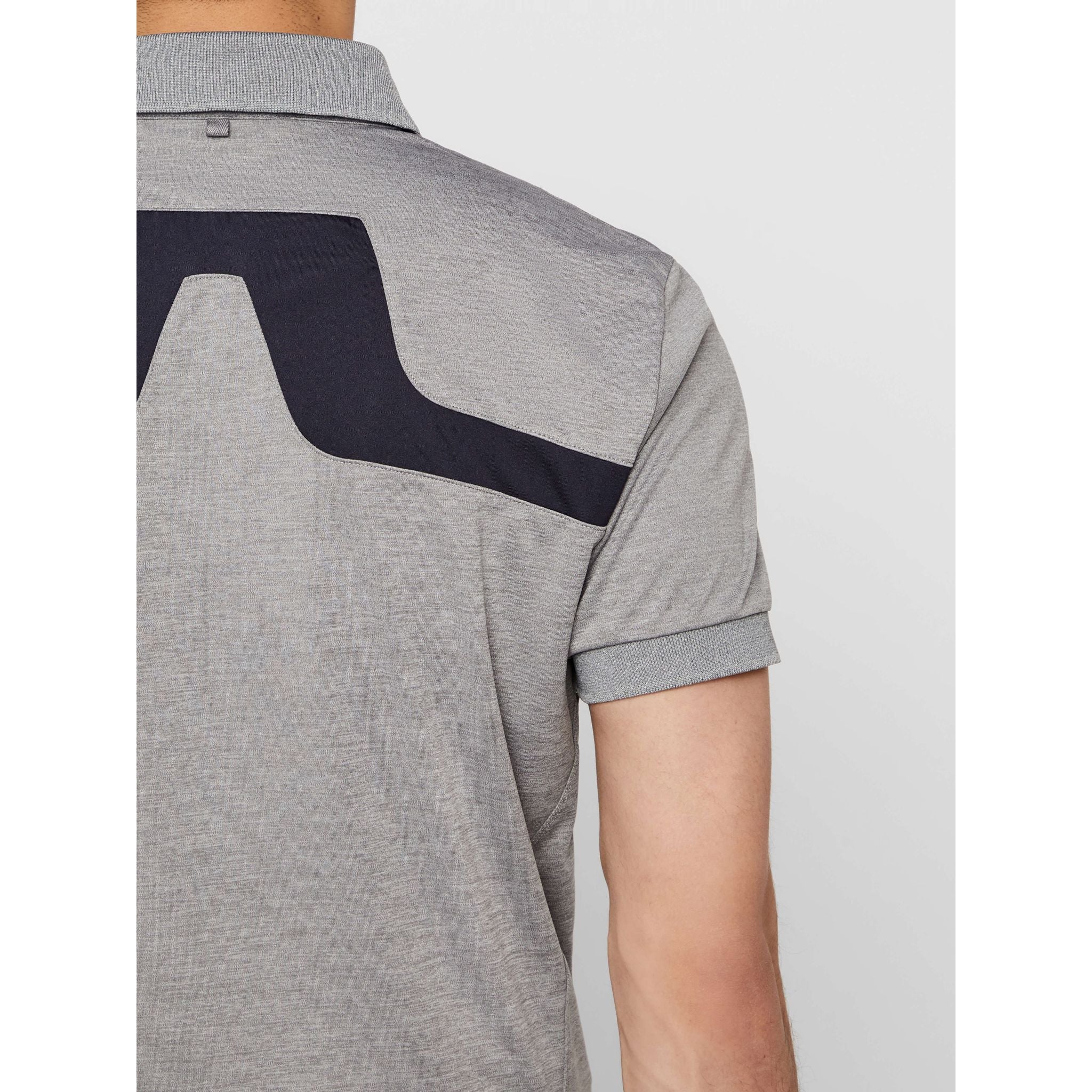 Polo in jersey J. Lindeberg M KV Reg Fit-TX Stone Grey Melange da uomo