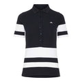 J. Lindeberg W Natasha-Rib Jersey Polo Jl Blu Navy Donna