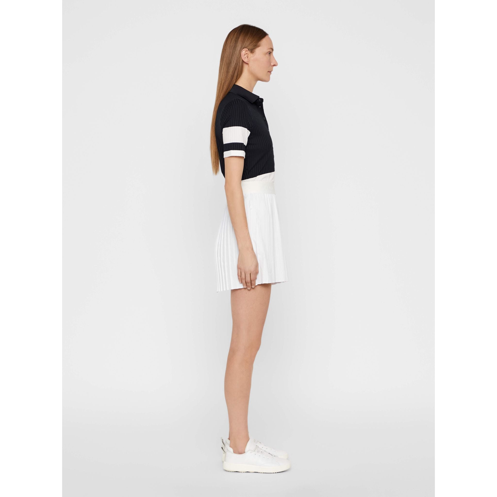 J. Lindeberg W Natasha-Rib Jersey Polo Jl Blu Navy Donna