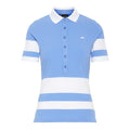J. Lindeberg W Natasha-Rib Jersey Polo Lake Blue Donna