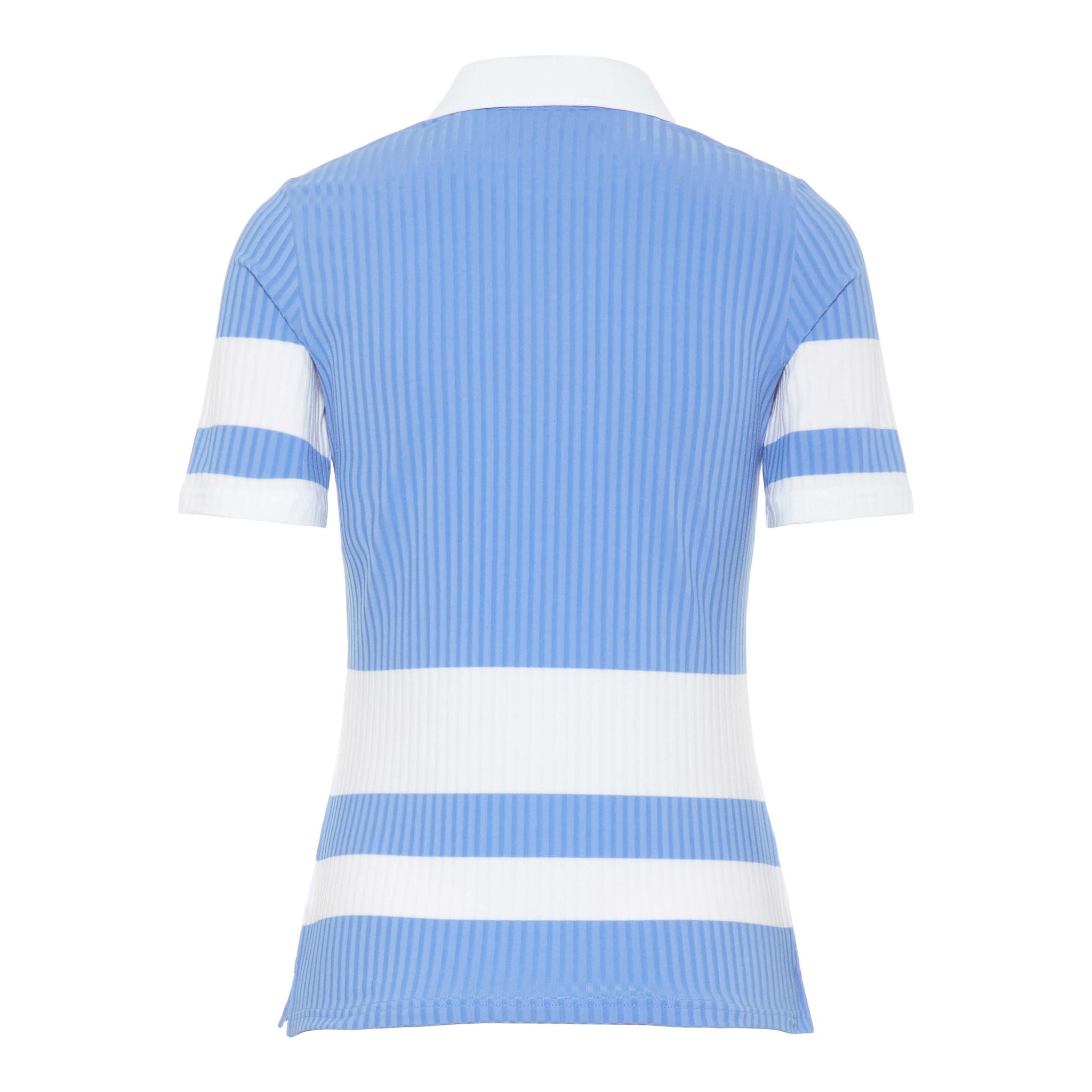 J. Lindeberg W Natasha-Rib Jersey Polo Lake Blue Donna