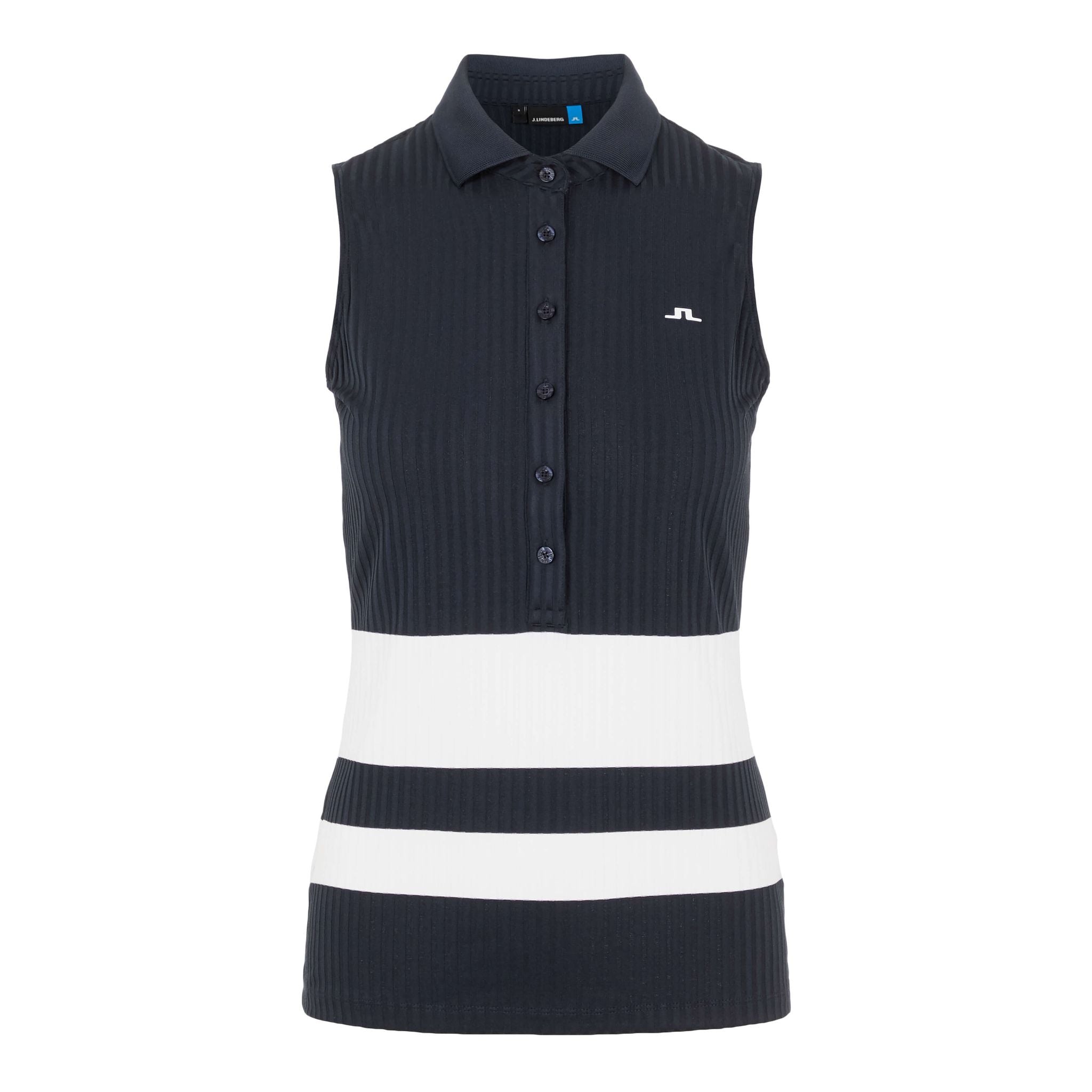 J. Lindeberg W Nora-Rib Jersey Polo Jl Blu Navy Donna