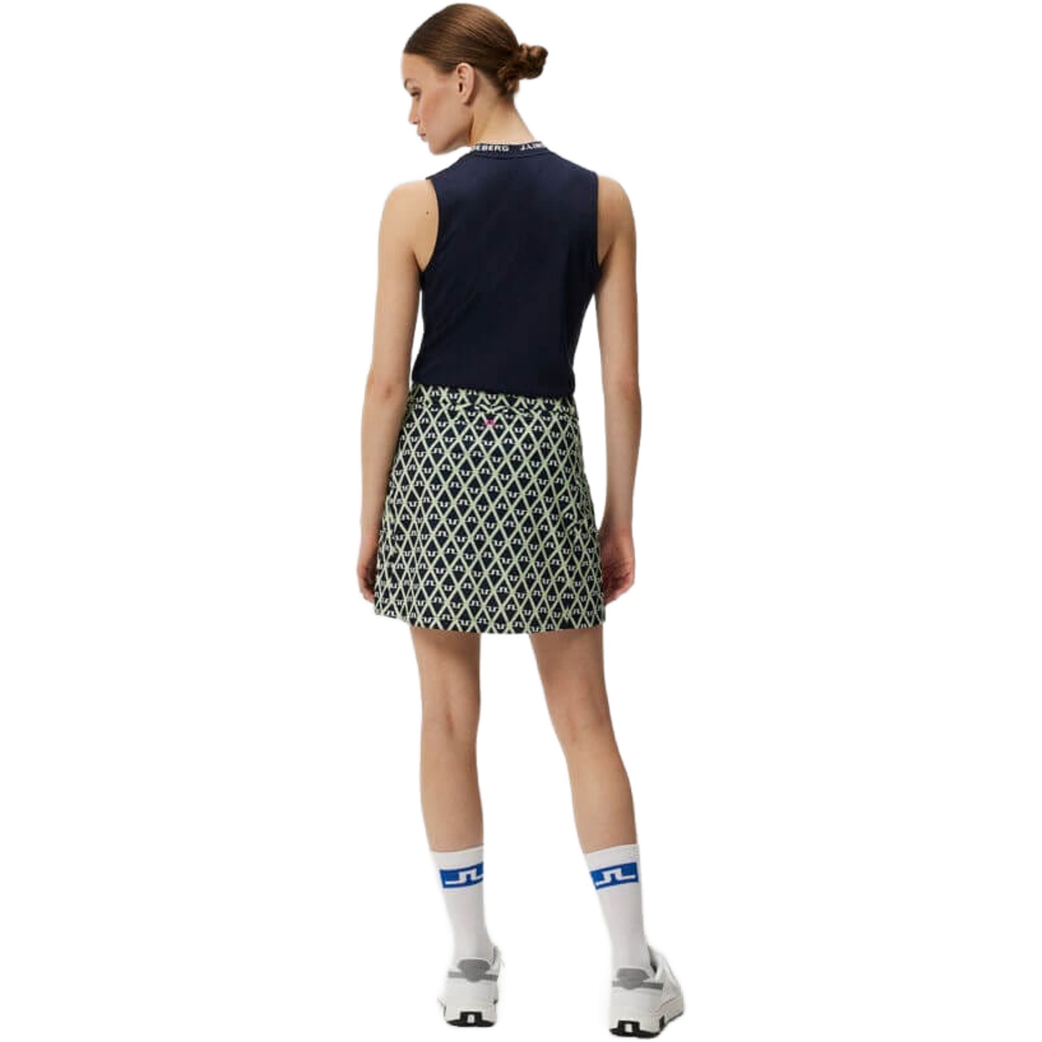 Gonna a stampa media Amelie di J. Lindeberg da donna