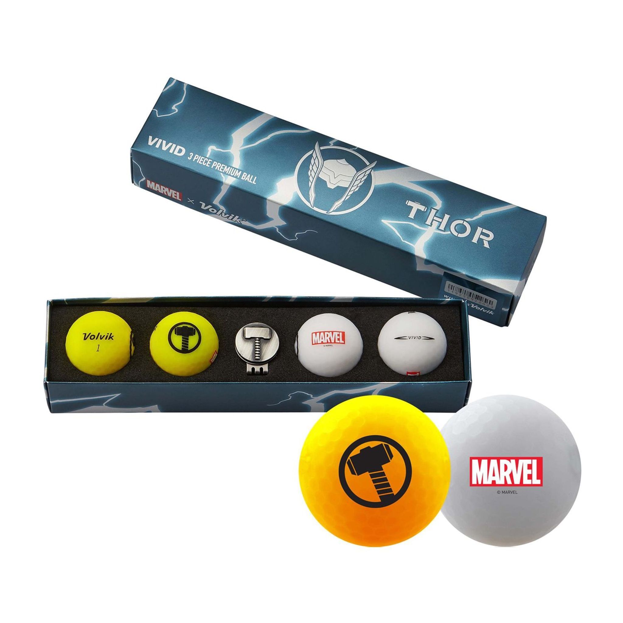 Volvik Marvel [4 palline+marcatori) Thor