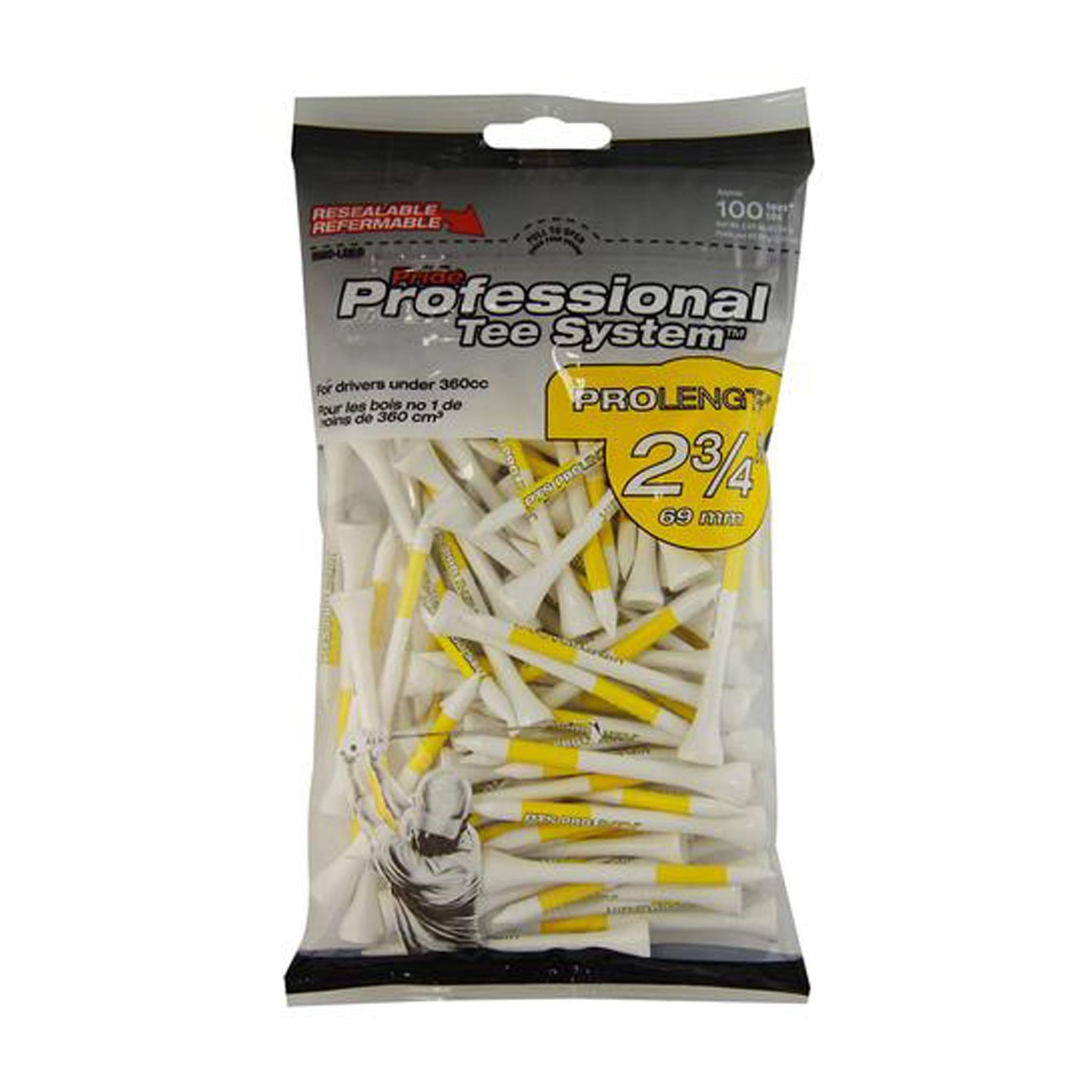 Pride PTS 2 3/4" [100Tees] Giallo/Bianco
