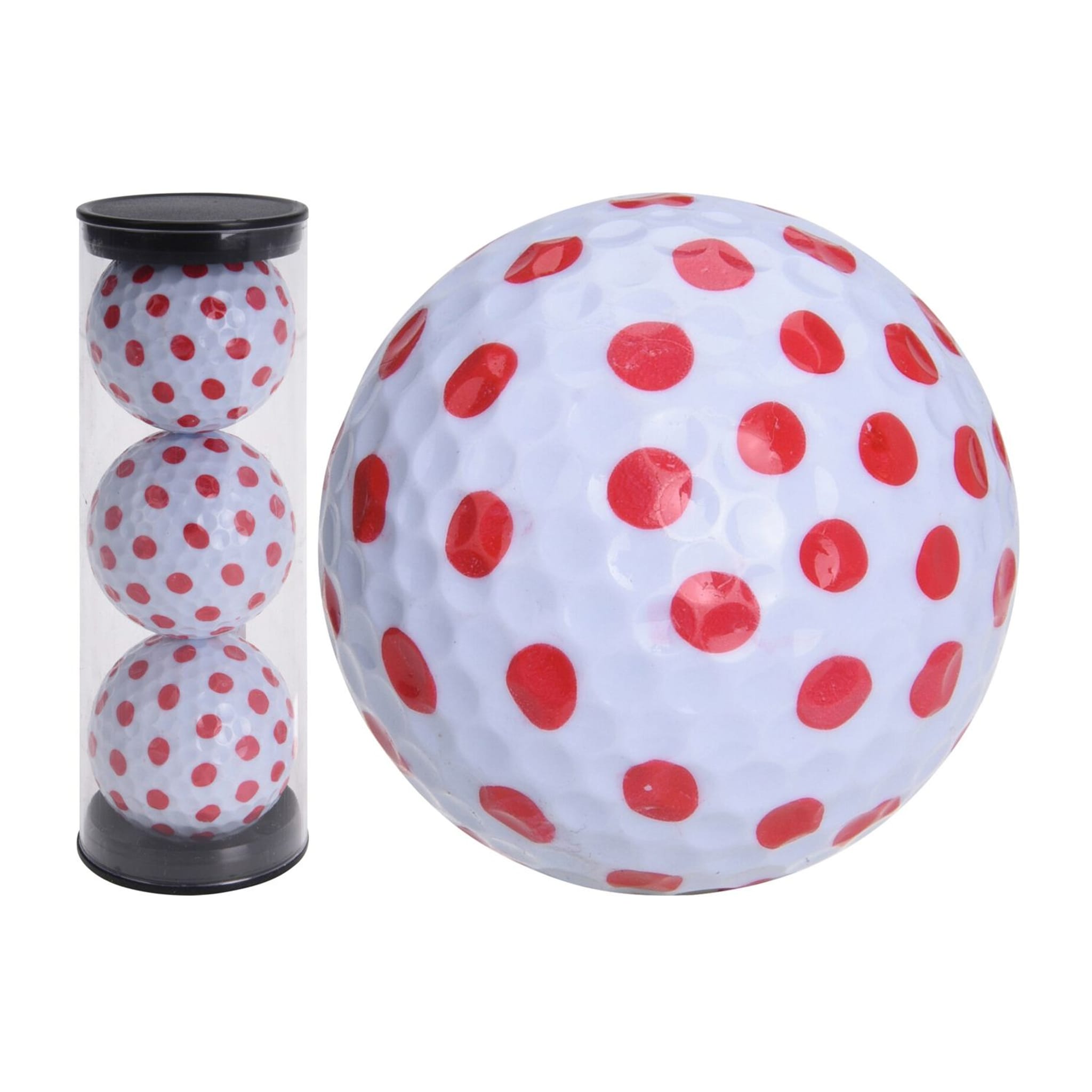 Tubo di palline a pois rossi Legend Golfgear [3 palline]
