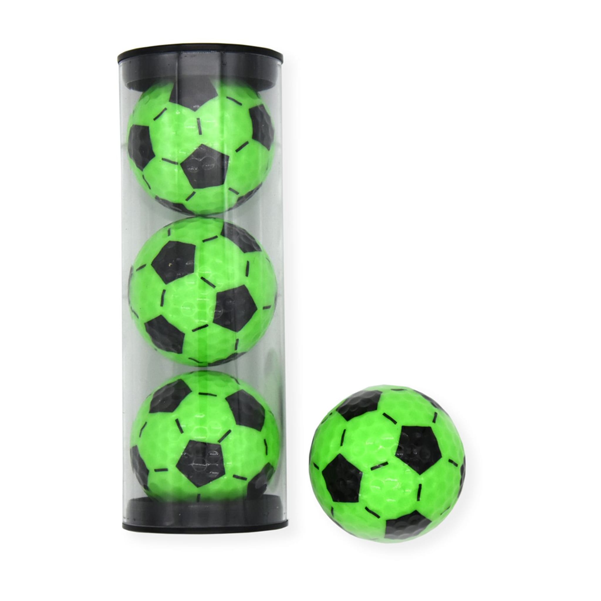 Palloni da football Legend Golfgear neri/verdi tubo [3 palline]