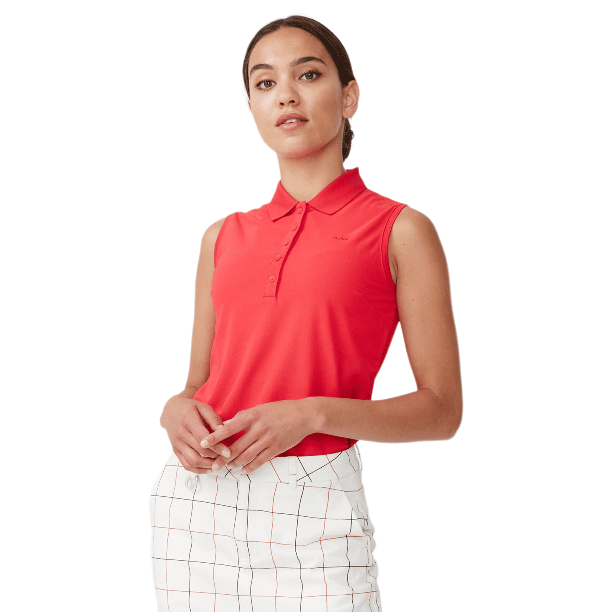 Röhnisch Soft Func Golf Polo senza maniche rosso da donna