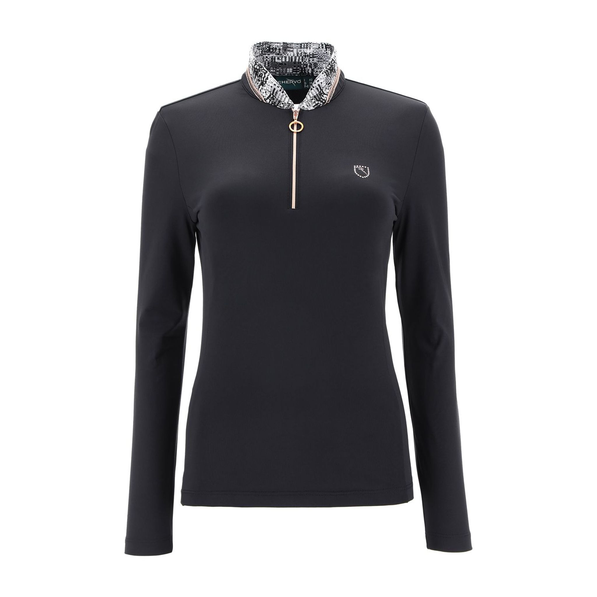 Chervo W Allout LS Polo Nero Donna