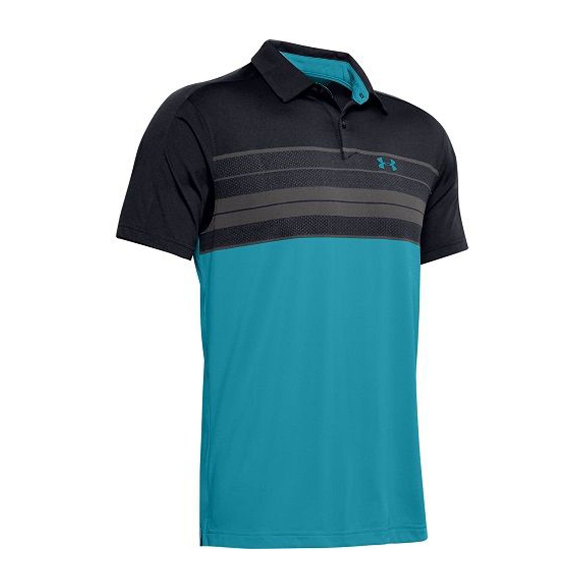 Polo Under Armour Vanish Chest Stripe Nero/Grigio/Escape Uomo