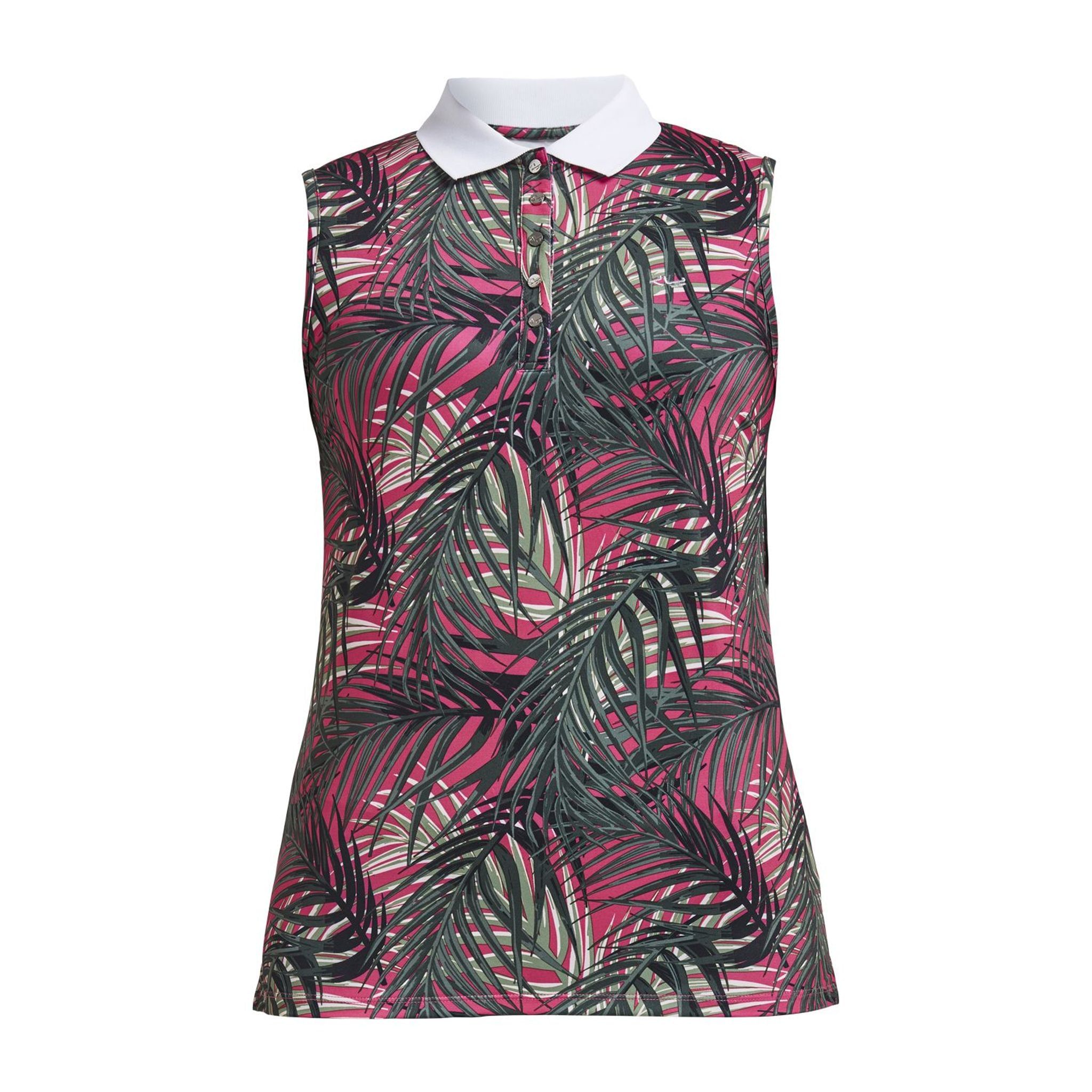 Polo Röhnisch Element AOP Palm Fucsia da donna