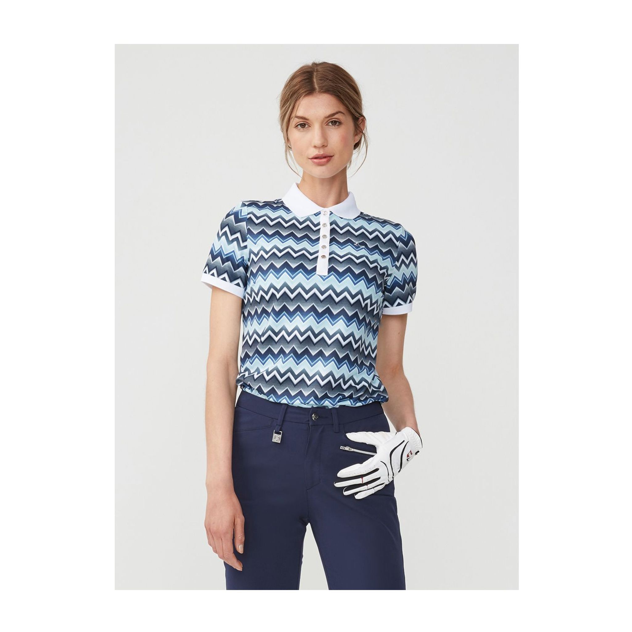 Röhnisch Element Polo Zigzag Blu Donna
