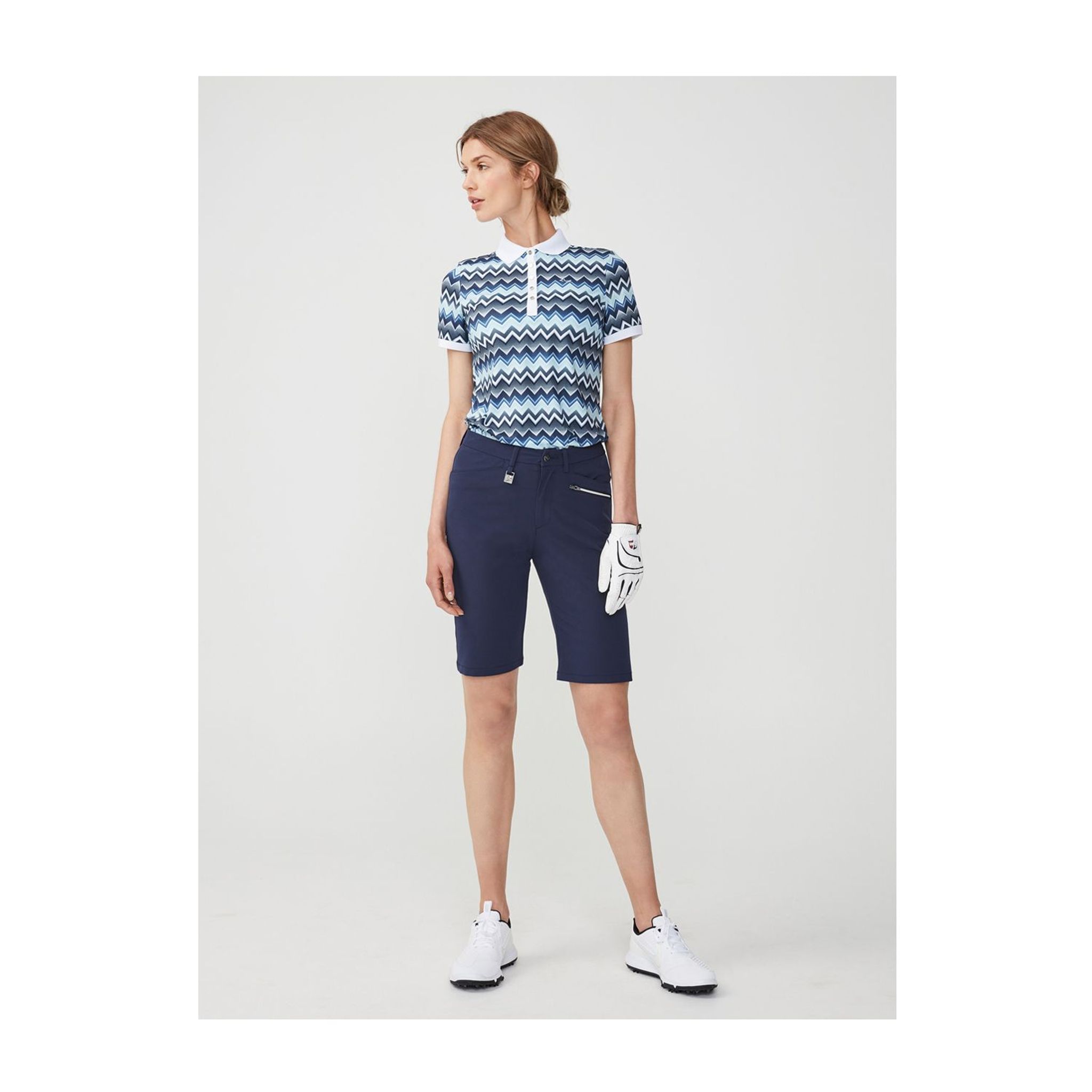 Röhnisch Element Polo Zigzag Blu Donna