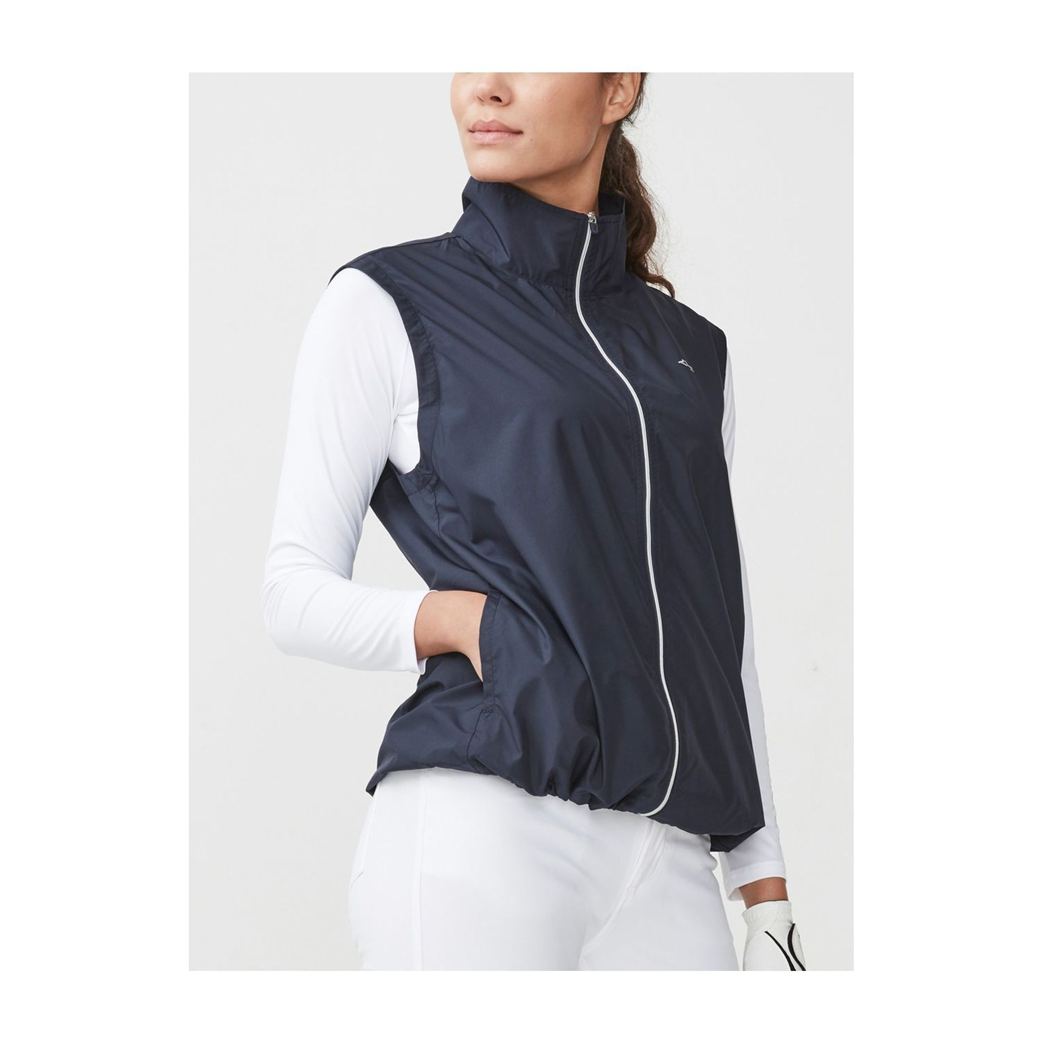 Gilet antivento tascabile Röhnisch blu navy da donna