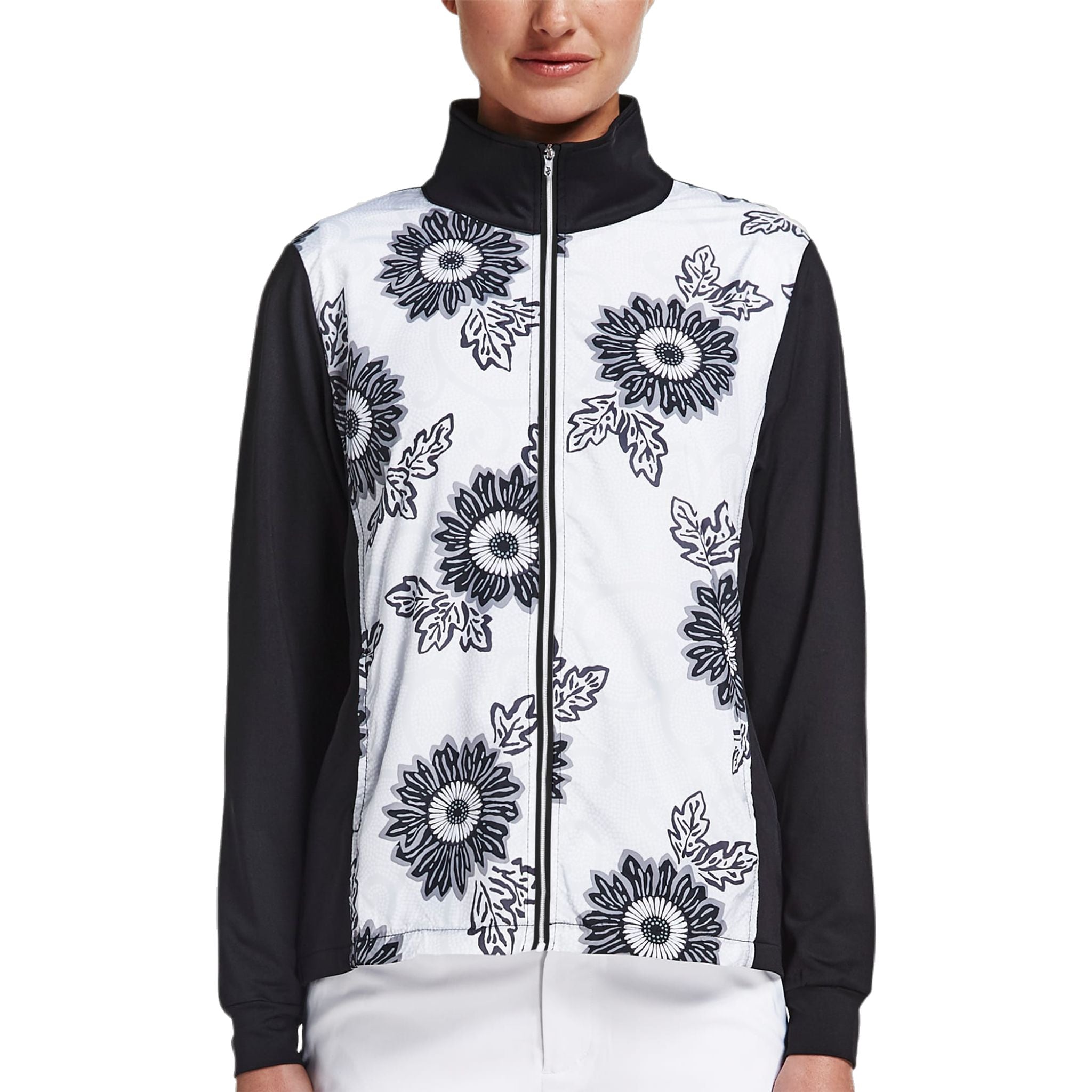 Röhnisch Jacke Swing Schwarz Massai Flower Damen