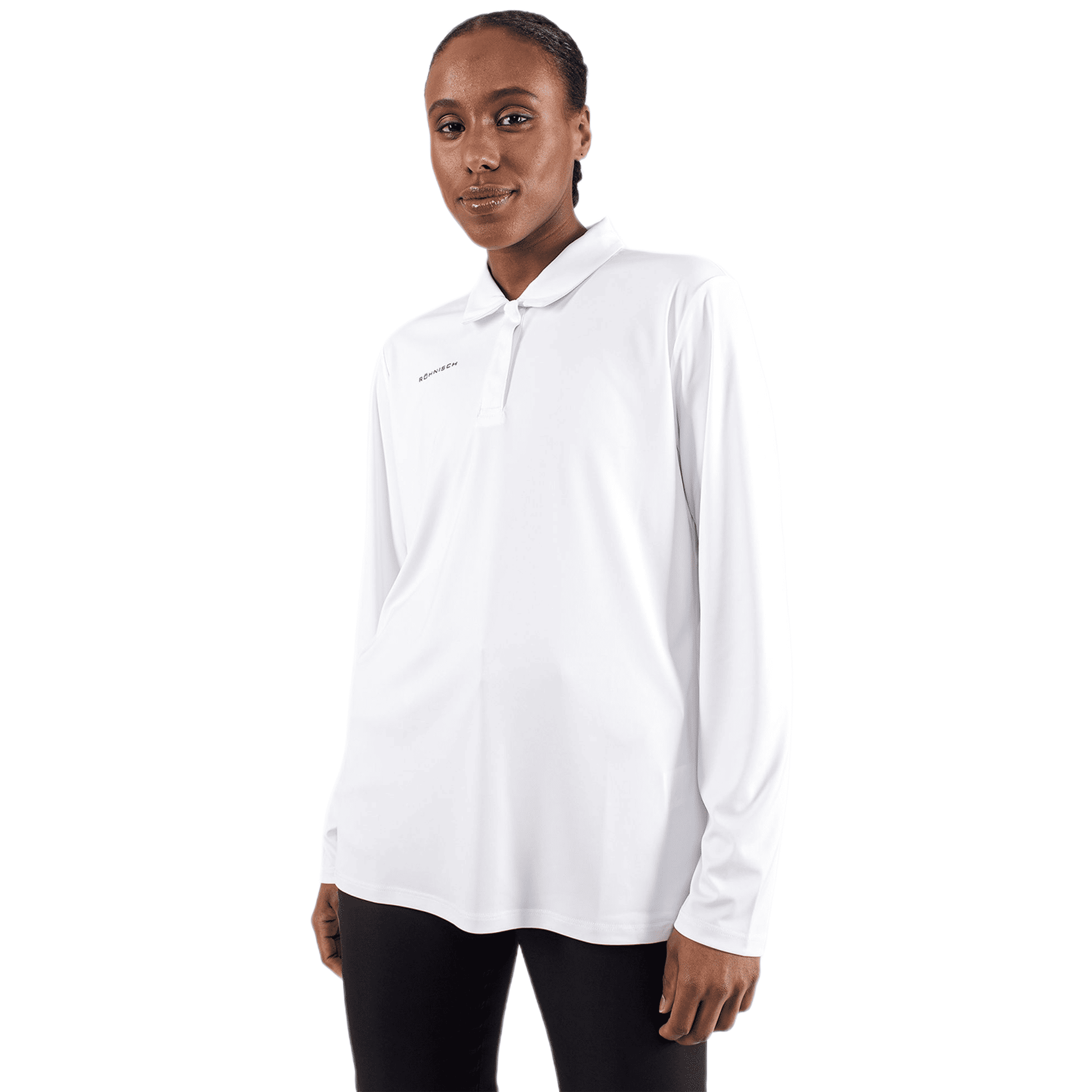Röhnisch Lynn Golf Polo Manica Lunga Bianco Donna