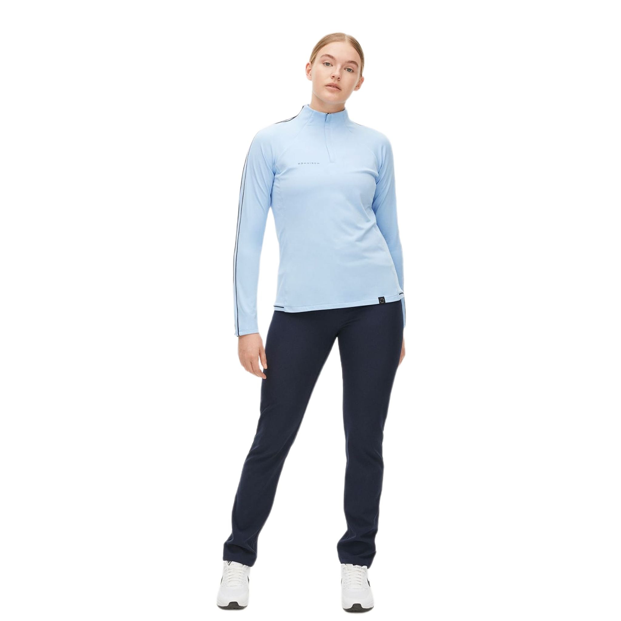 Röhnisch Serena Golf Layer Mezza Zip Blu Polvere Donna Donna