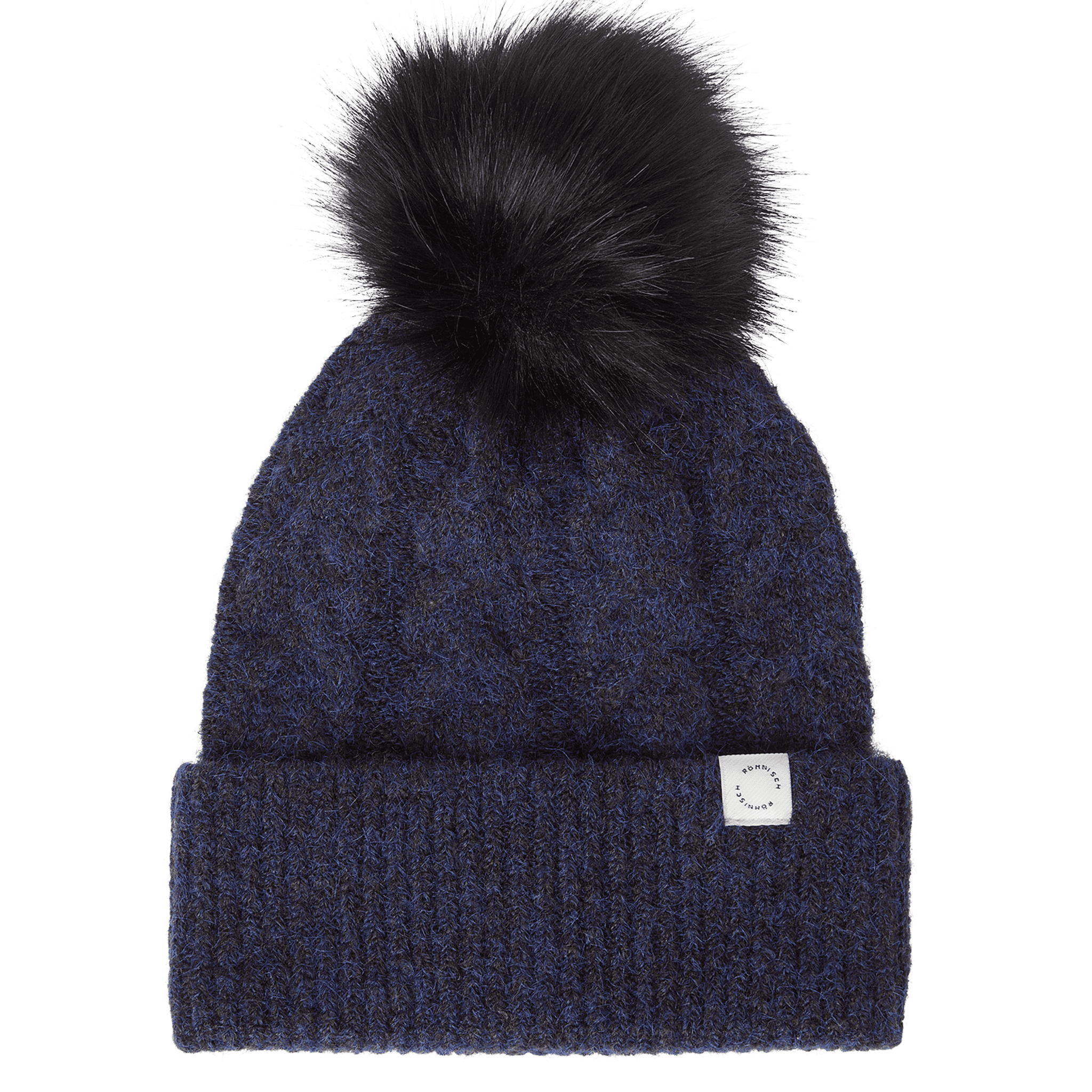 Berretto con treccia a pompon Röhnisch blu navy da donna da donna