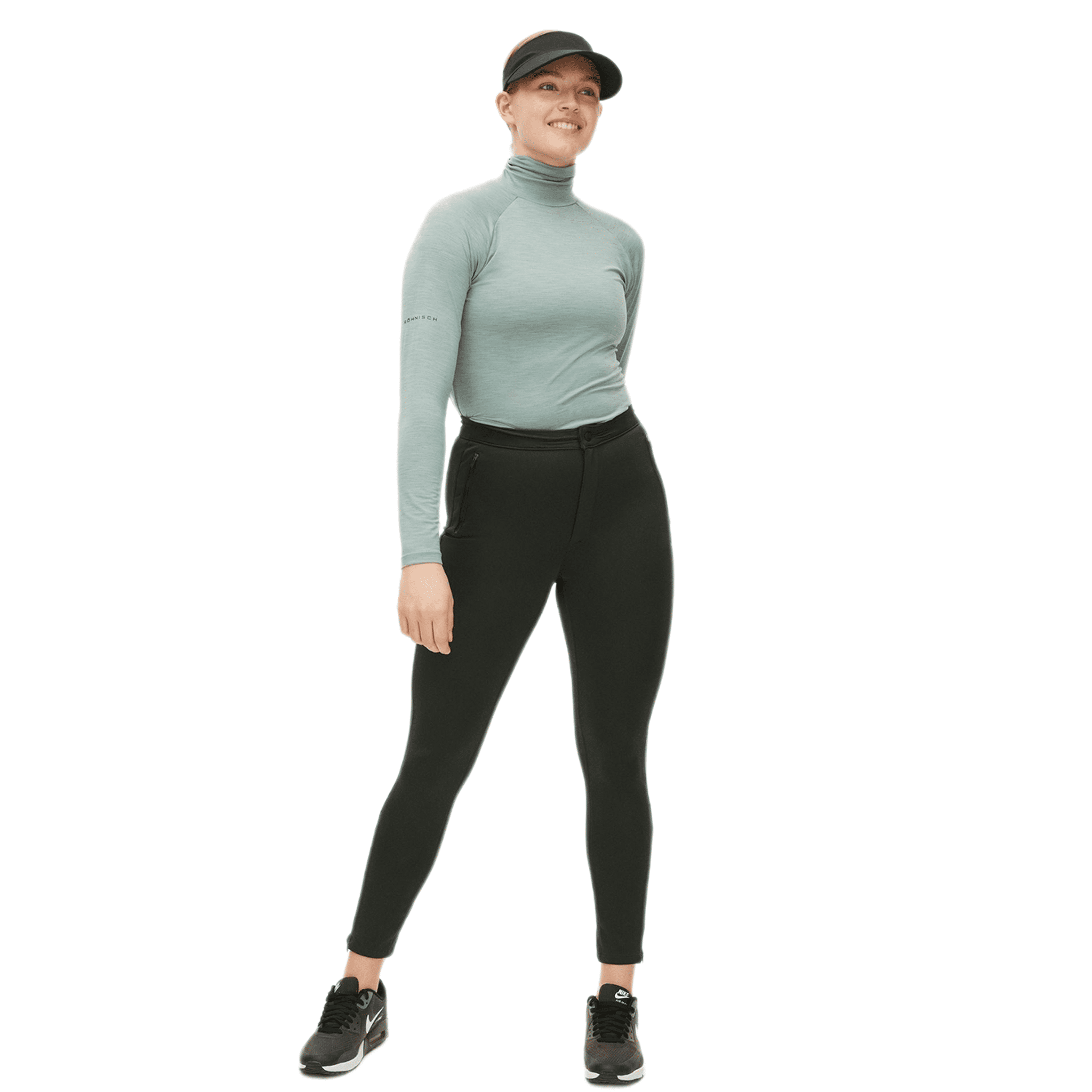 Röhnisch Hailey Polo da golf a maniche lunghe Ice Green da donna