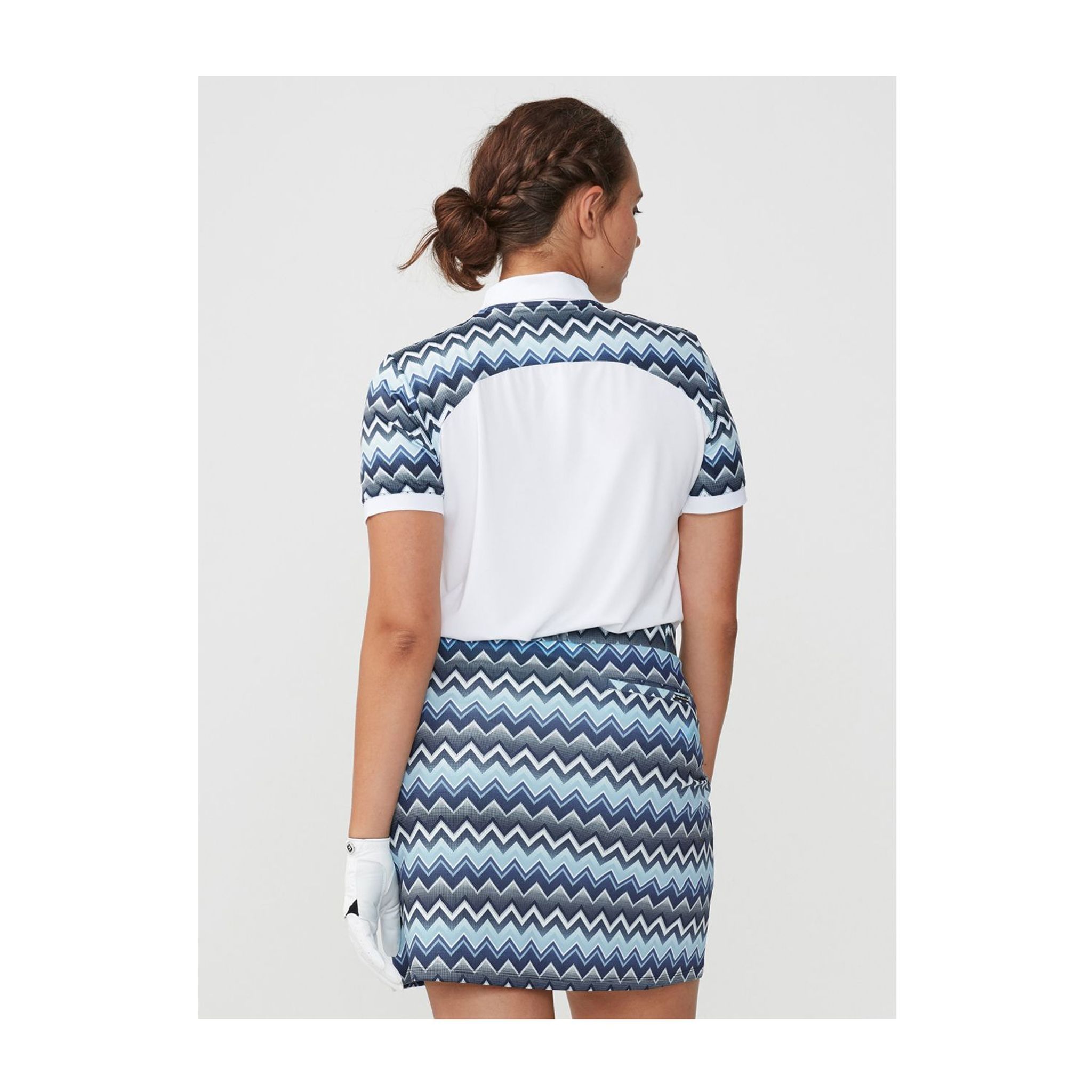 Polo Röhnisch Element Block Zigzag Blu Donna