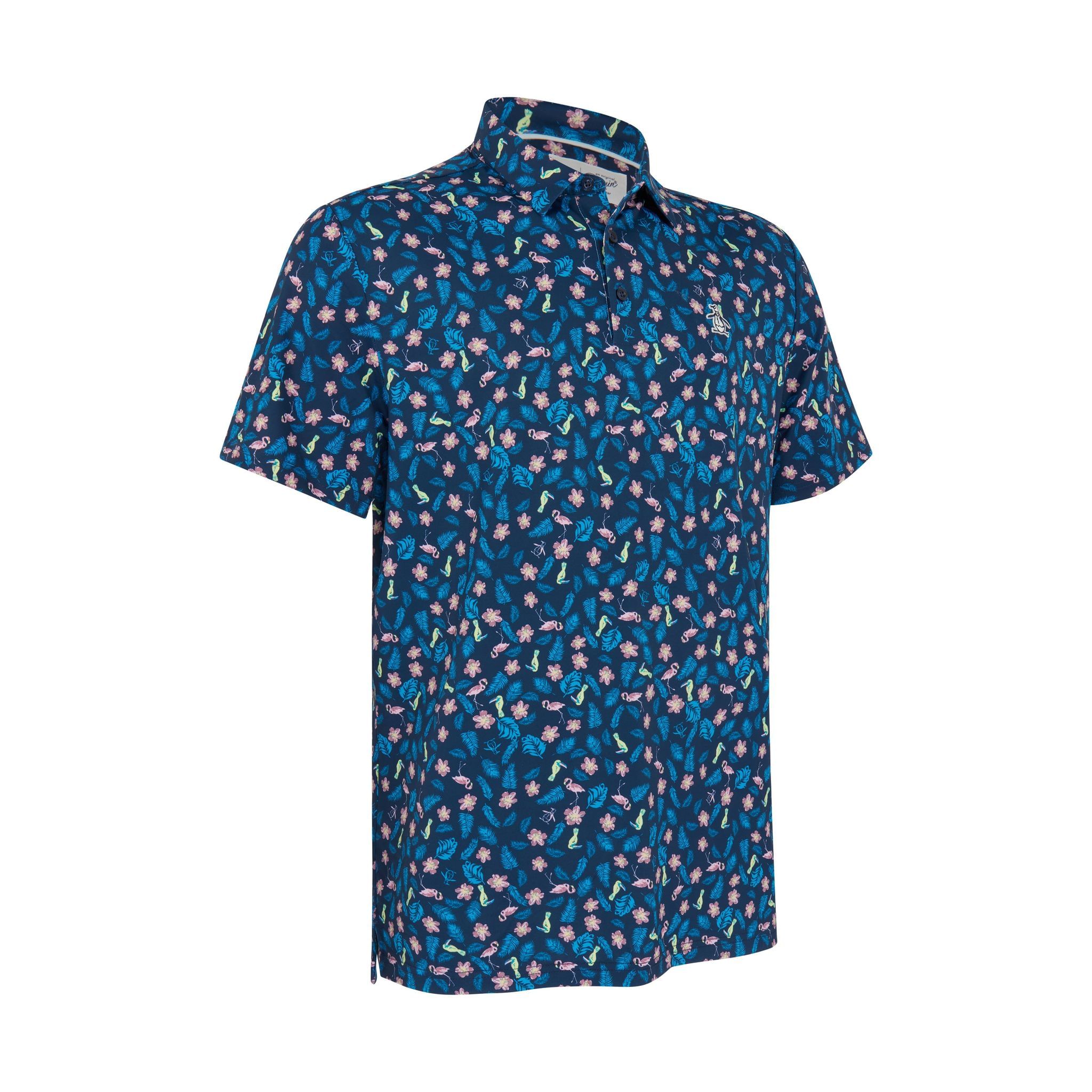 Polo Original Penguin SS Whimsical Tropical Print Uomo