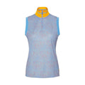 J. Lindeberg W Audrey-TX Maglia SL Polo Lake Blue Dot Donna