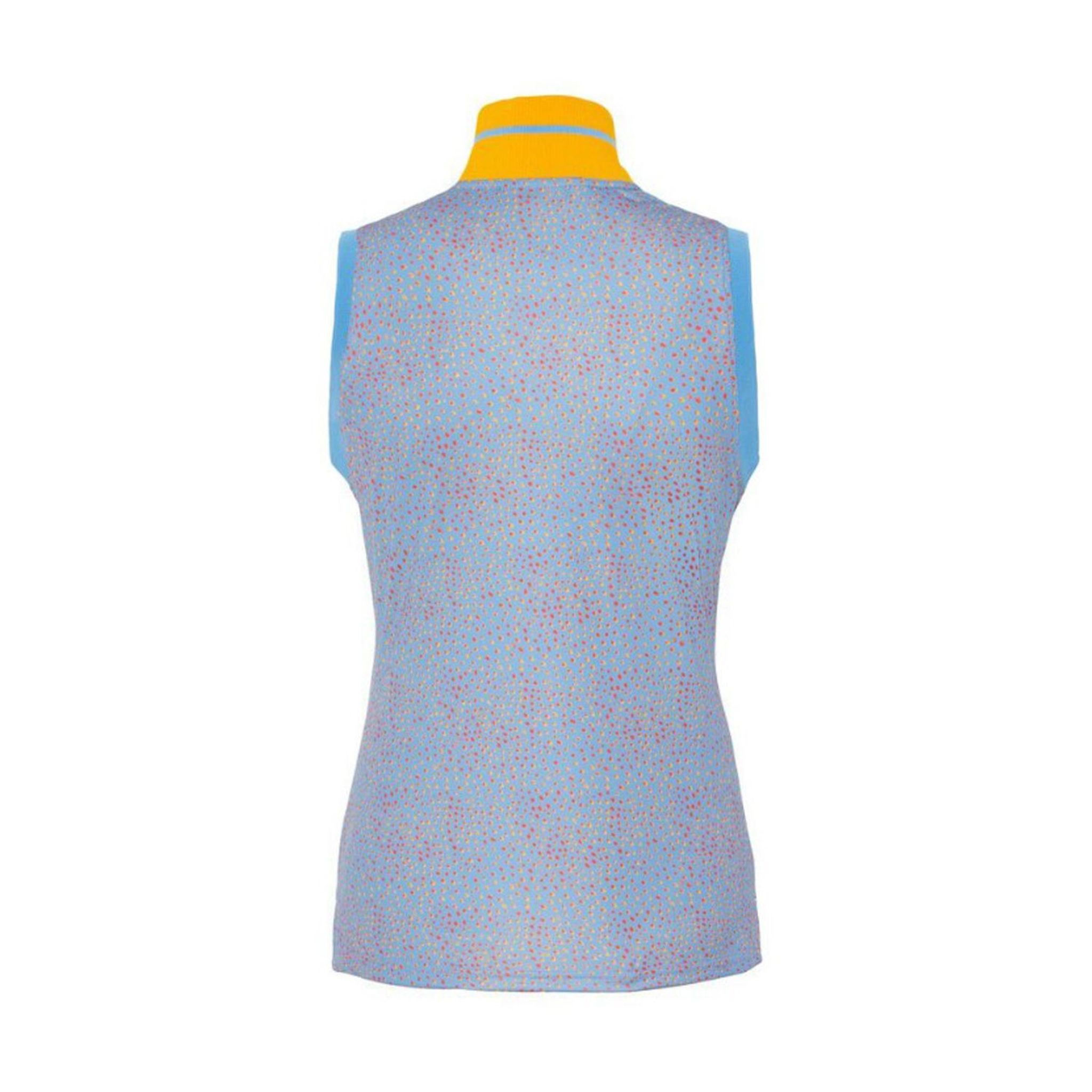 J. Lindeberg W Audrey-TX Maglia SL Polo Lake Blue Dot Donna