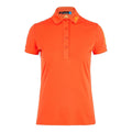 Maglia Polo J. Lindeberg W Tour Tech-TX da donna, colore rosso pomodoro