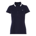 J. Lindeberg W Alve-Cotton Poly Polo blu navy melange da donna