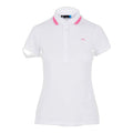J. Lindeberg W Alve-Cotton Poly Polo Bianco Donna