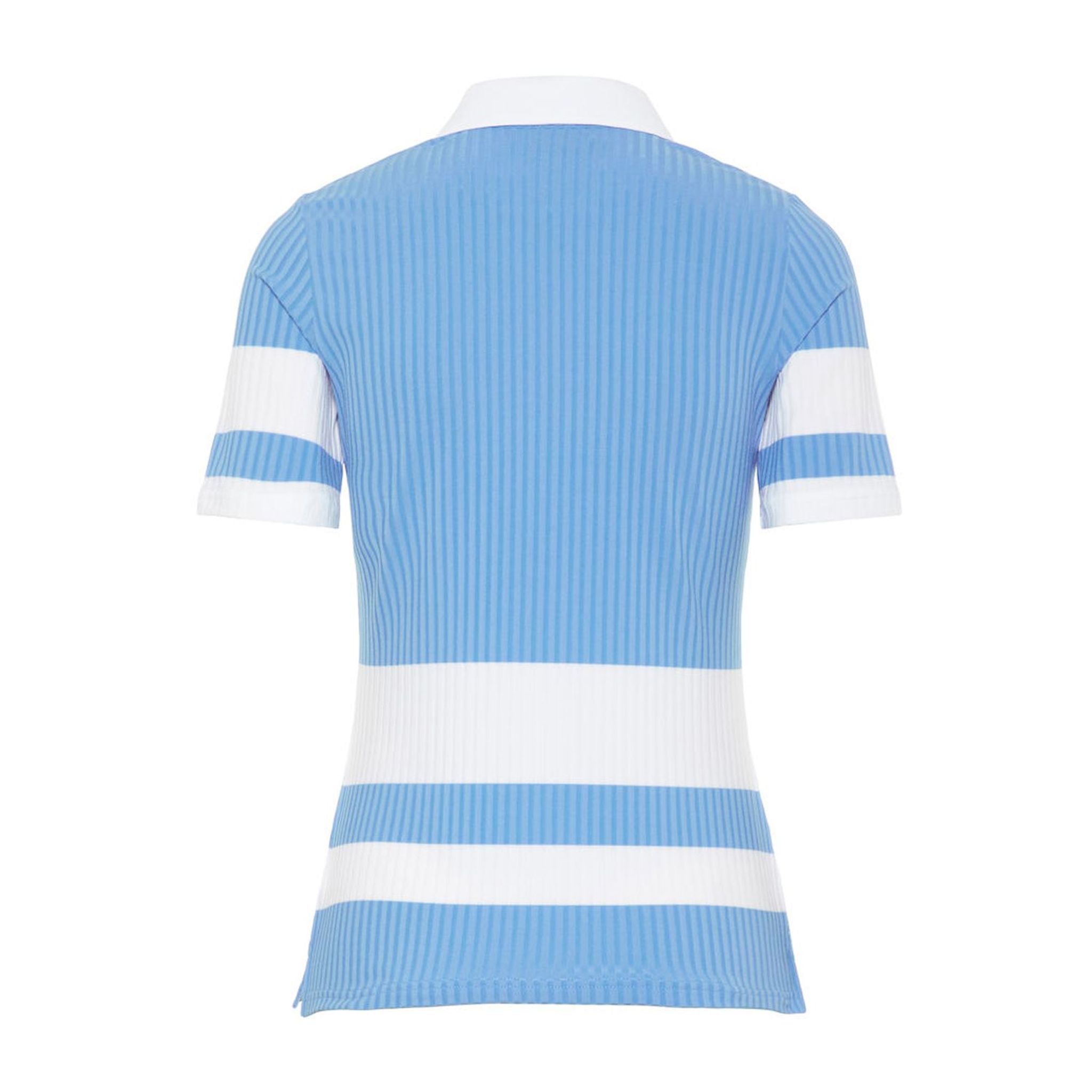 J. Lindeberg W Natasha-Rib Jersey Polo Lake Blue Donna