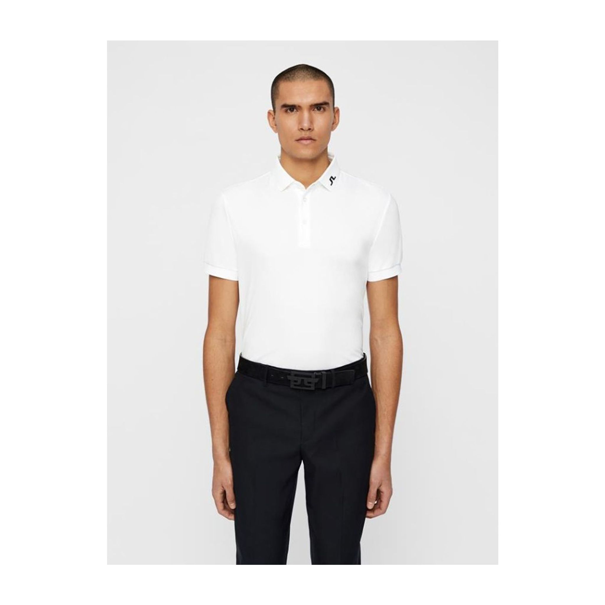 Polo in maglia J. Lindeberg M KV Reg-TX bianca da uomo