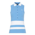 J. Lindeberg W Nora-Rib Jersey Polo Blu Lago Donna