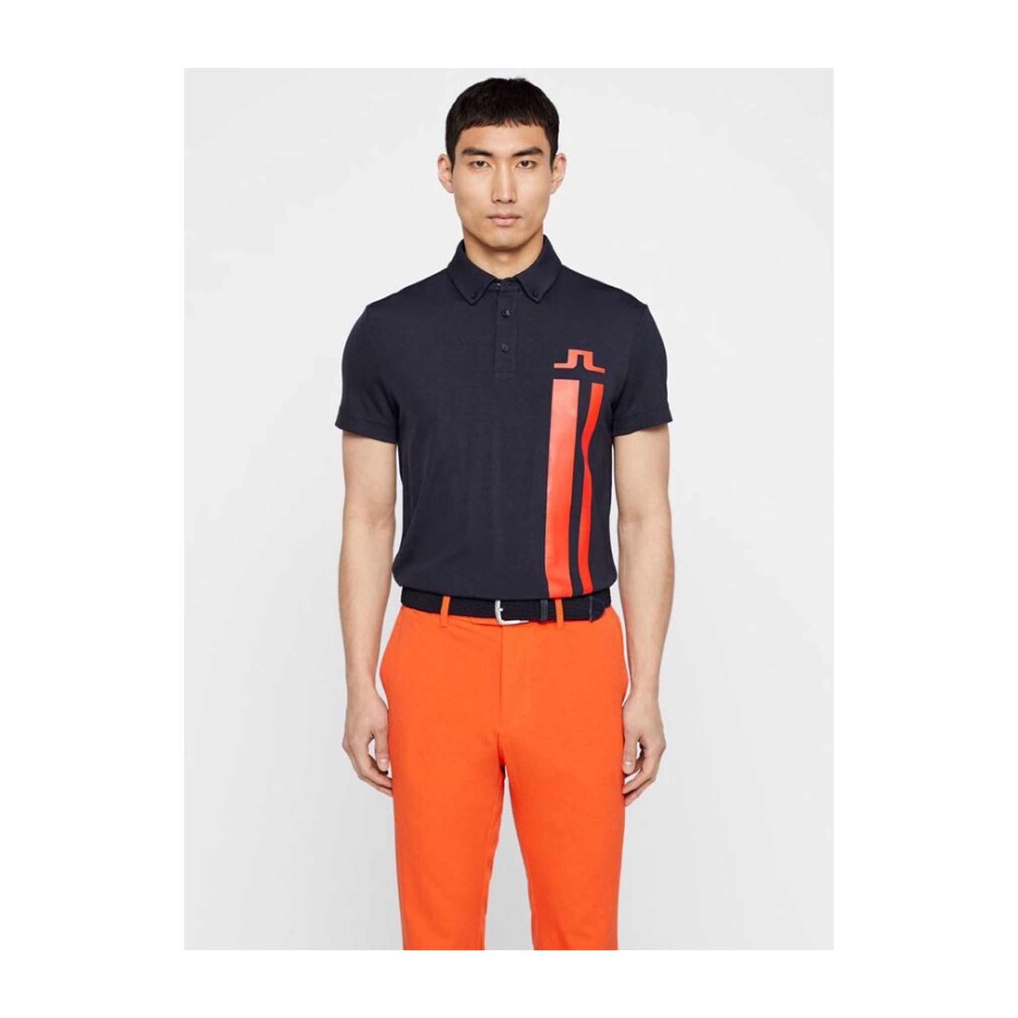 J. Lindeberg M Zeke Reg Fit-Lux Piquet Polo Blu Navy Uomo