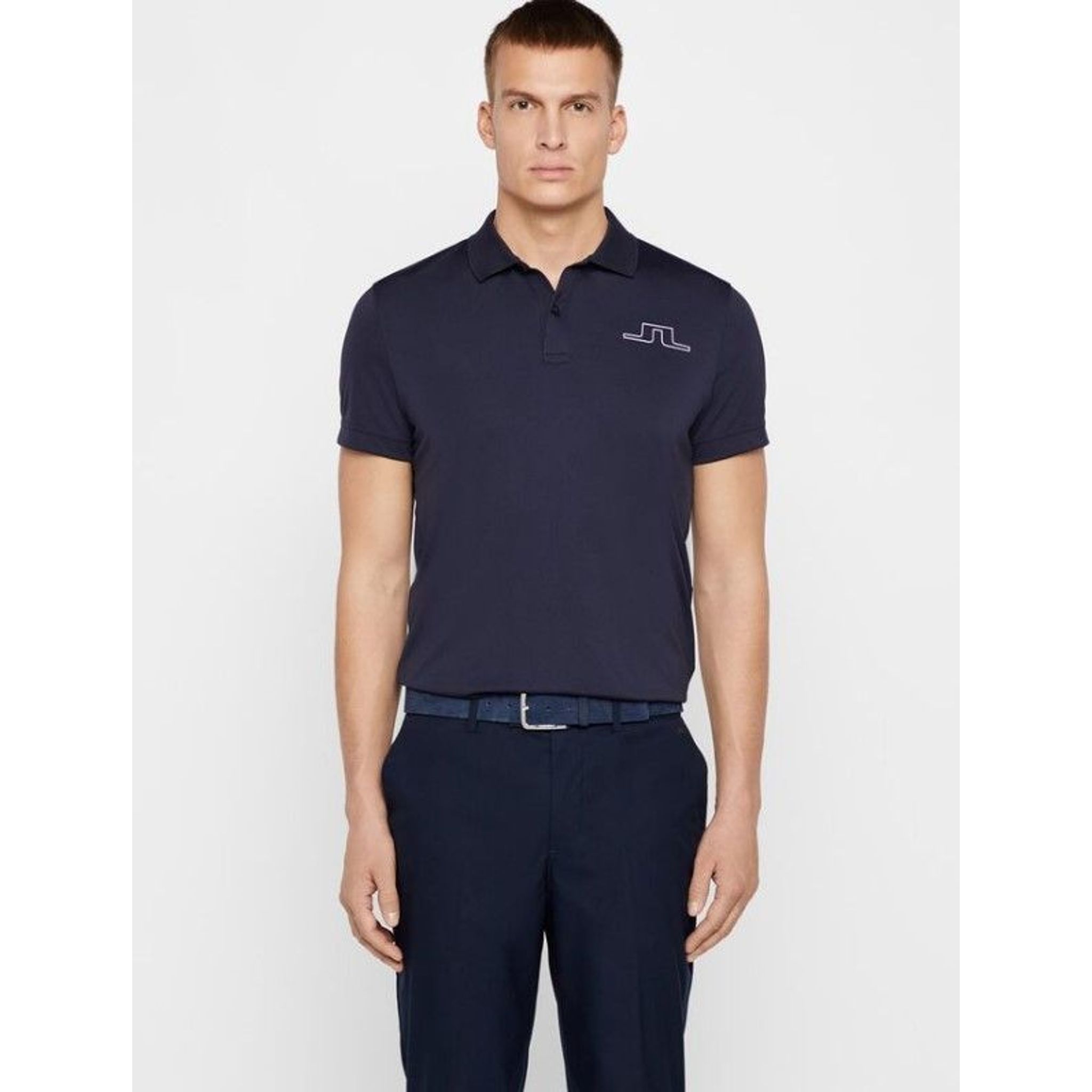 J. Lindeberg M Alan Reg Fit-TX Jersey Polo Blu Navy Uomo