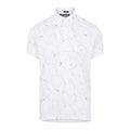 Polo J. Lindeberg M Tour Tech Reg Fit con stampa SS e spacchi bianchi da uomo
