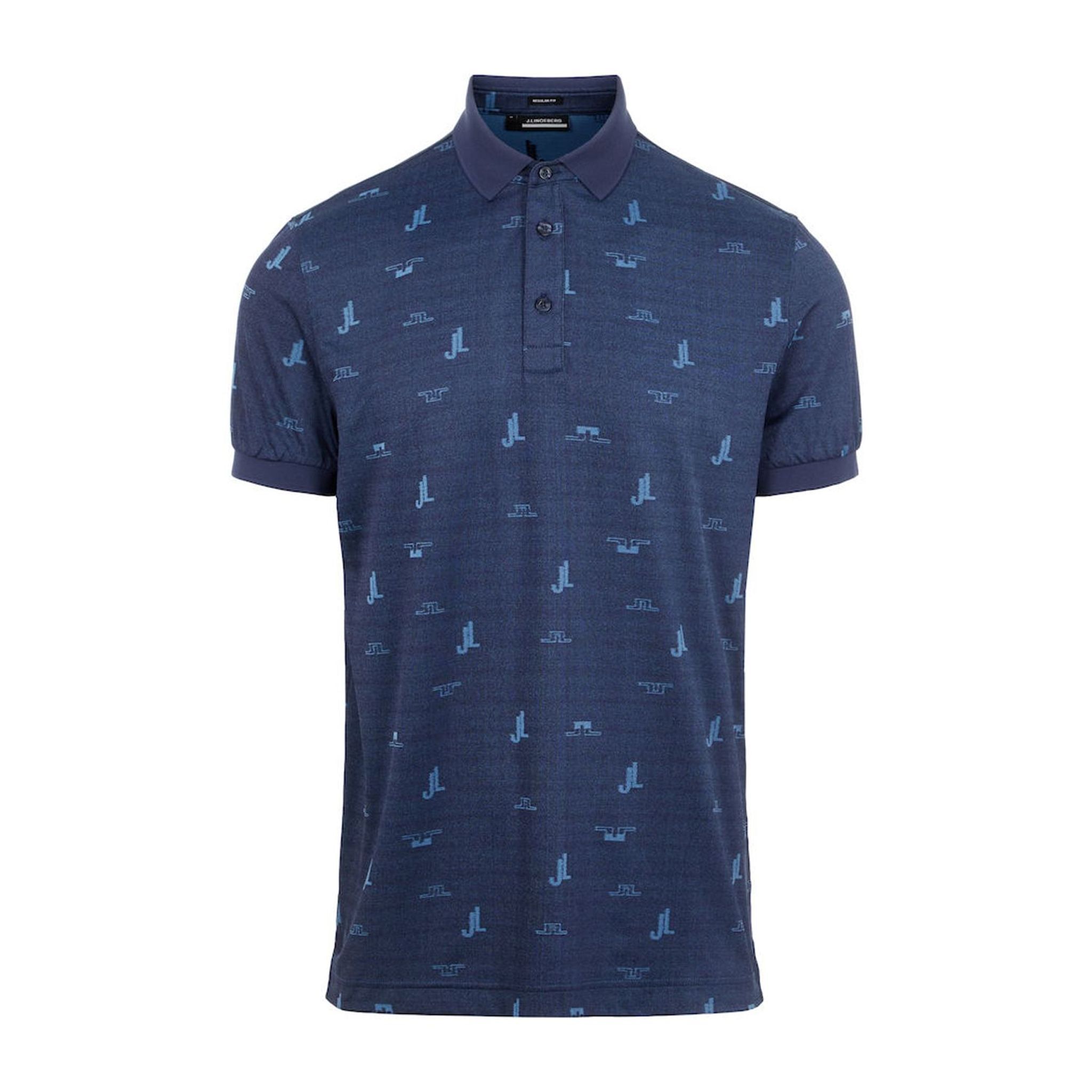 J. Lindeberg M Glen Regular Fit SS Polo JL Bridge Ocean Blue Uomo