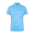 Polo J. Lindeberg M Tony Slim Fit SS con stampa Neo Deboss Ocean Blu da uomo